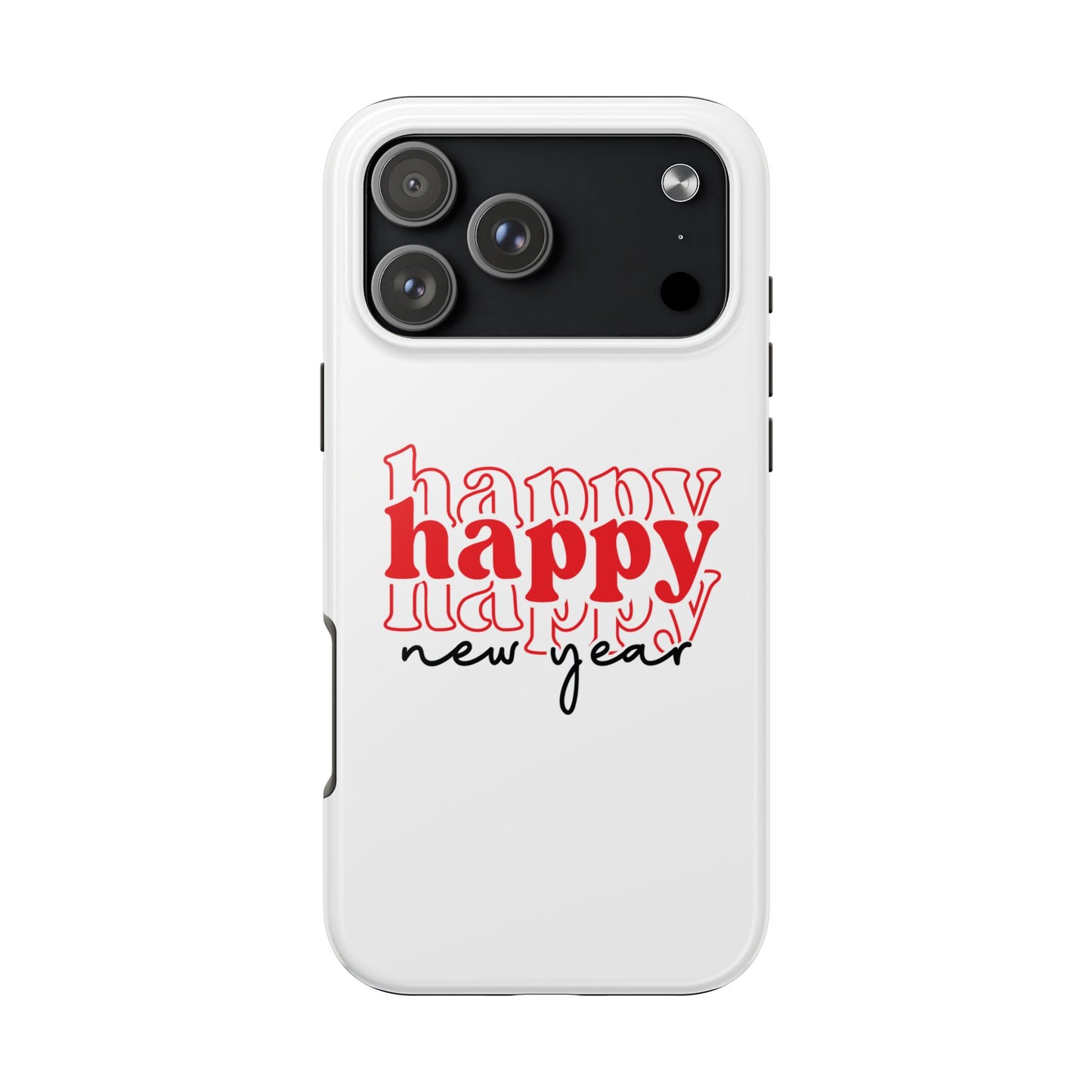 Happy Happy New Year Phone Case | New Year Typographic Design