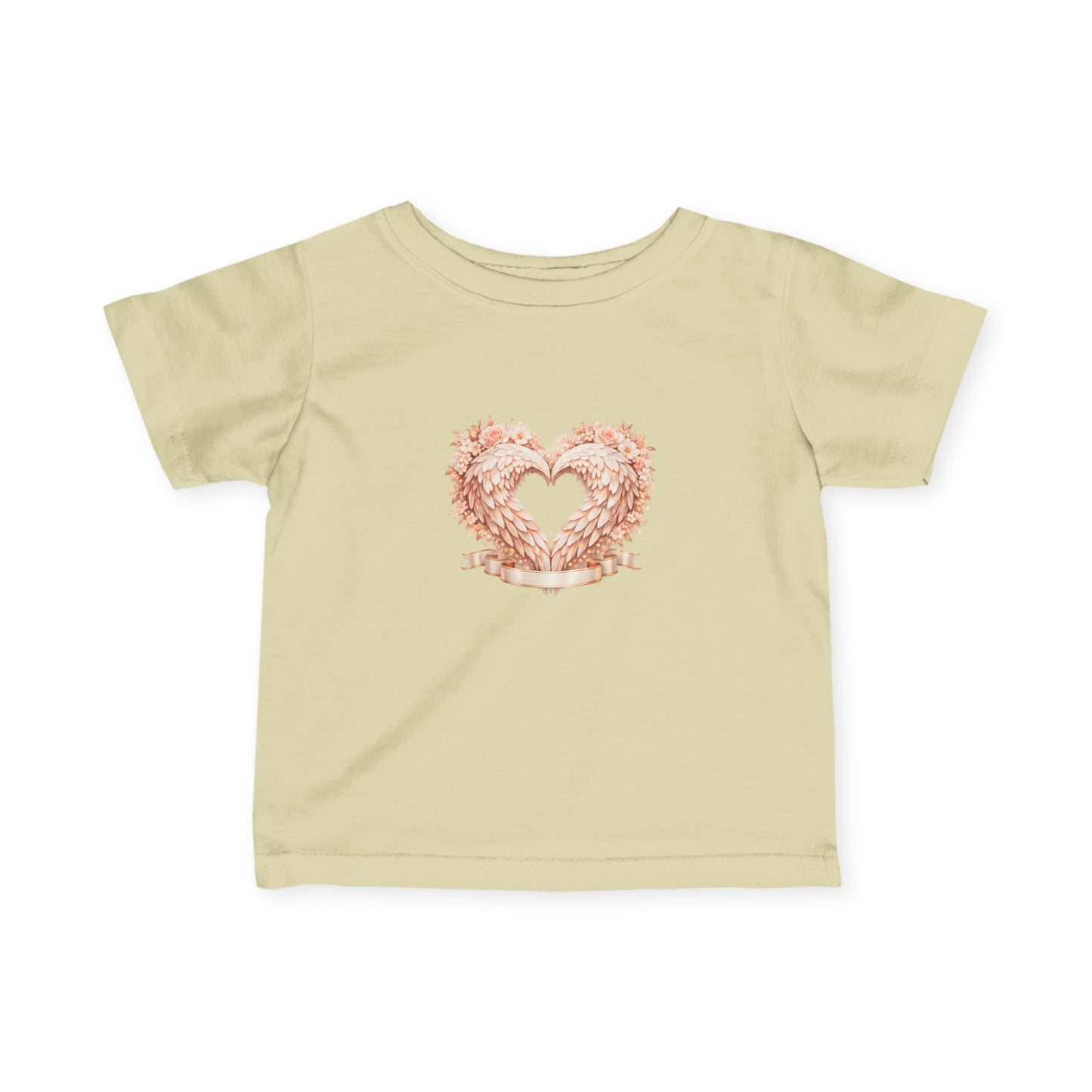 Infant Tee — Rose Gold Floral Heart Baby Shirt