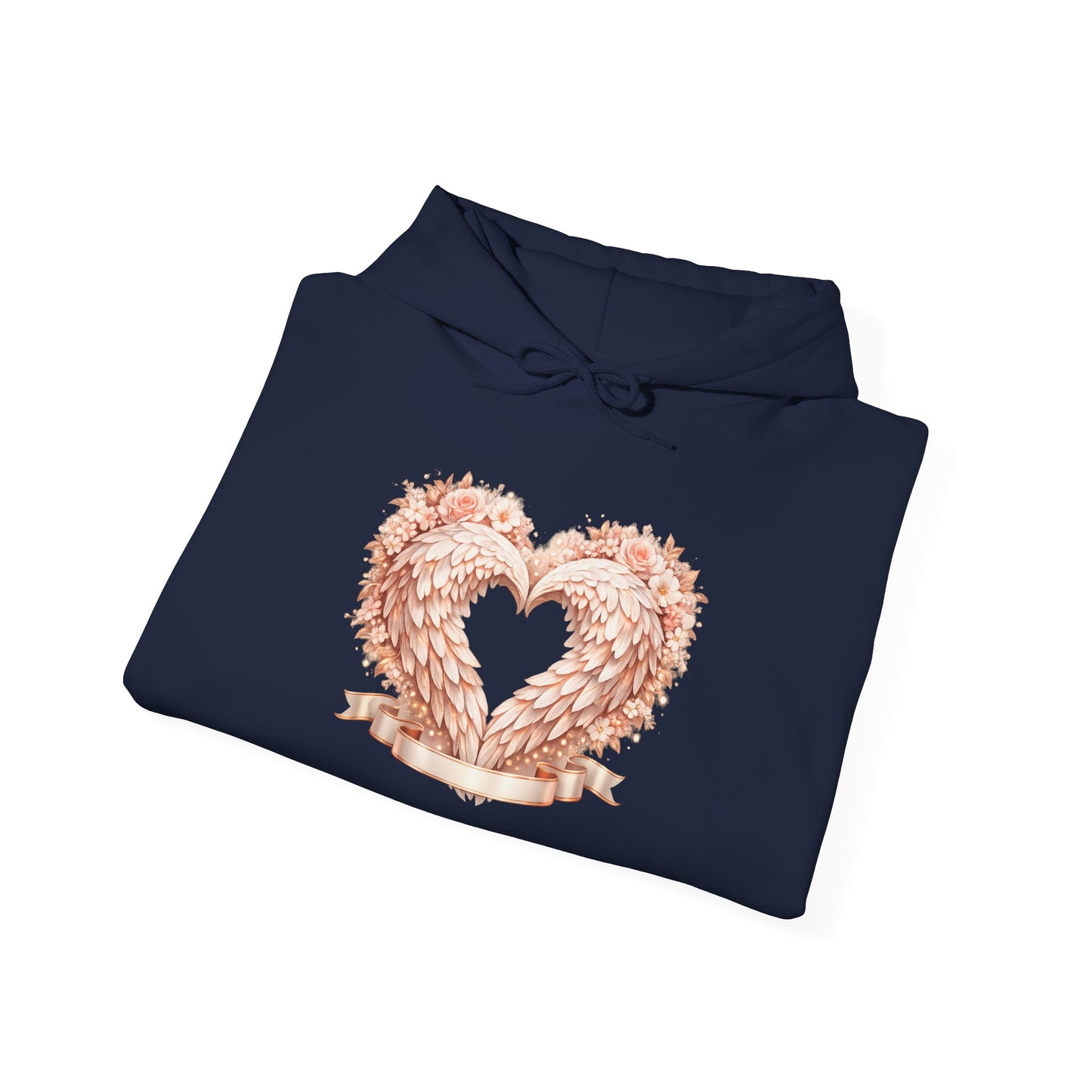 Heart Wreath Hoodie — Romantic Floral Heart Pullover for Valentine’s Day