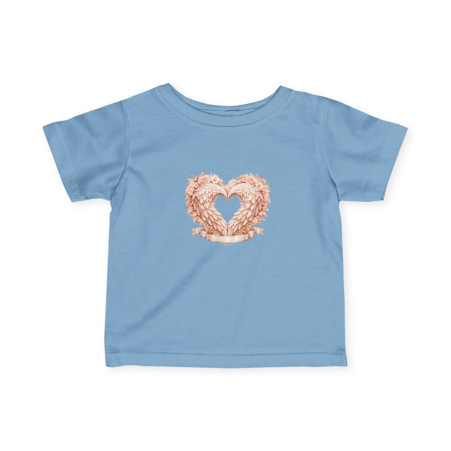 Infant Tee — Rose Gold Floral Heart Baby Shirt