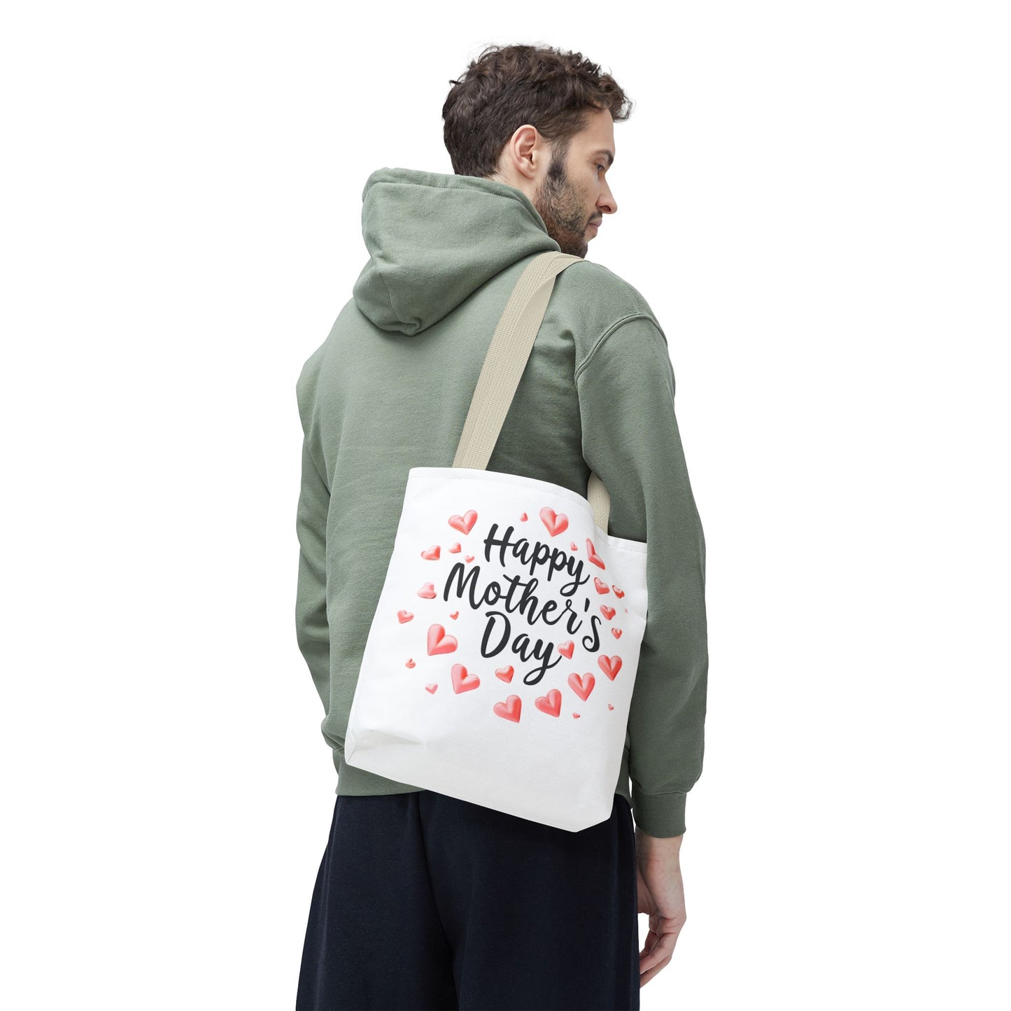 Happy Mother's Day Hearts Tote Bag | Mother's Day Tote