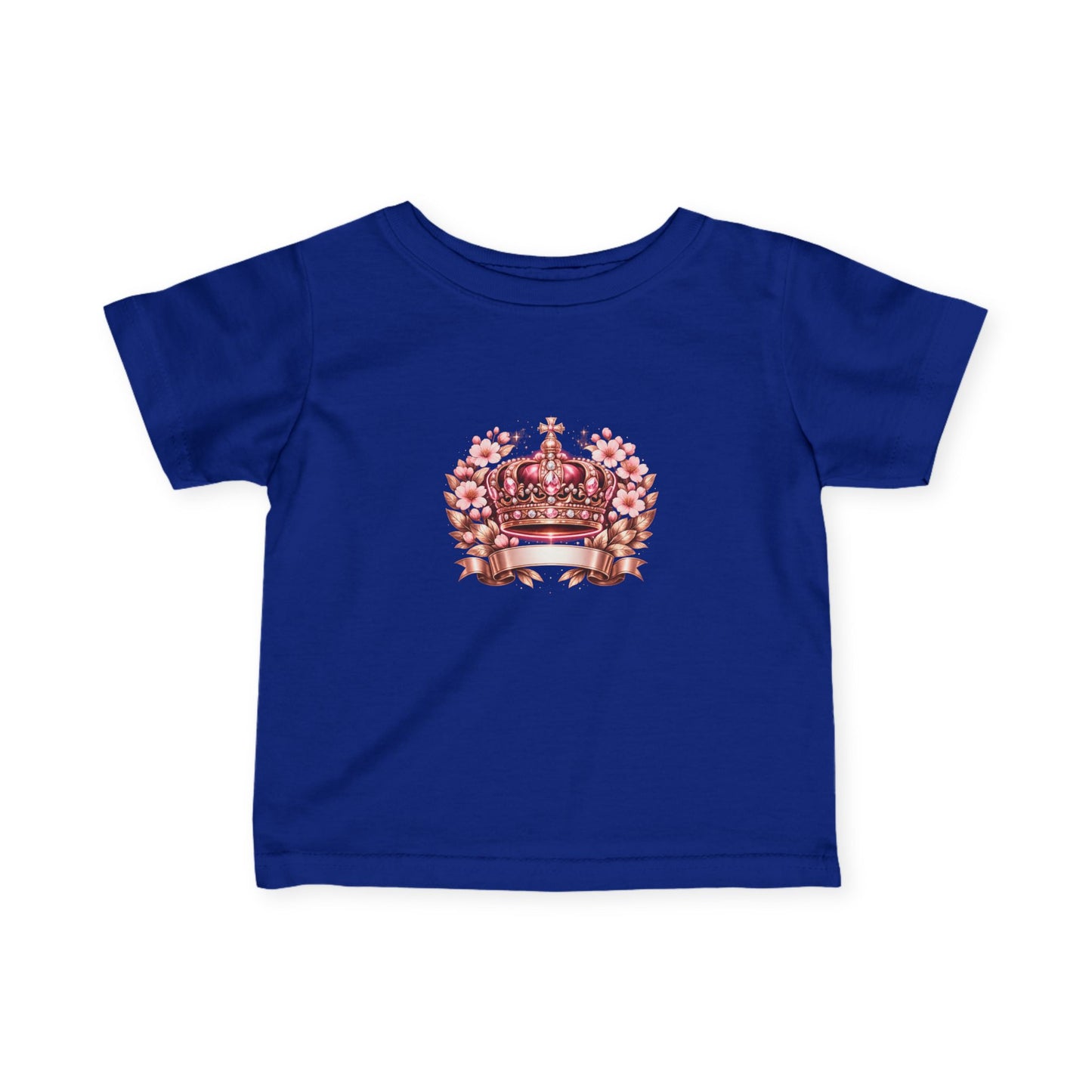 Infant Tee — Pink Floral Crown Baby Shirt