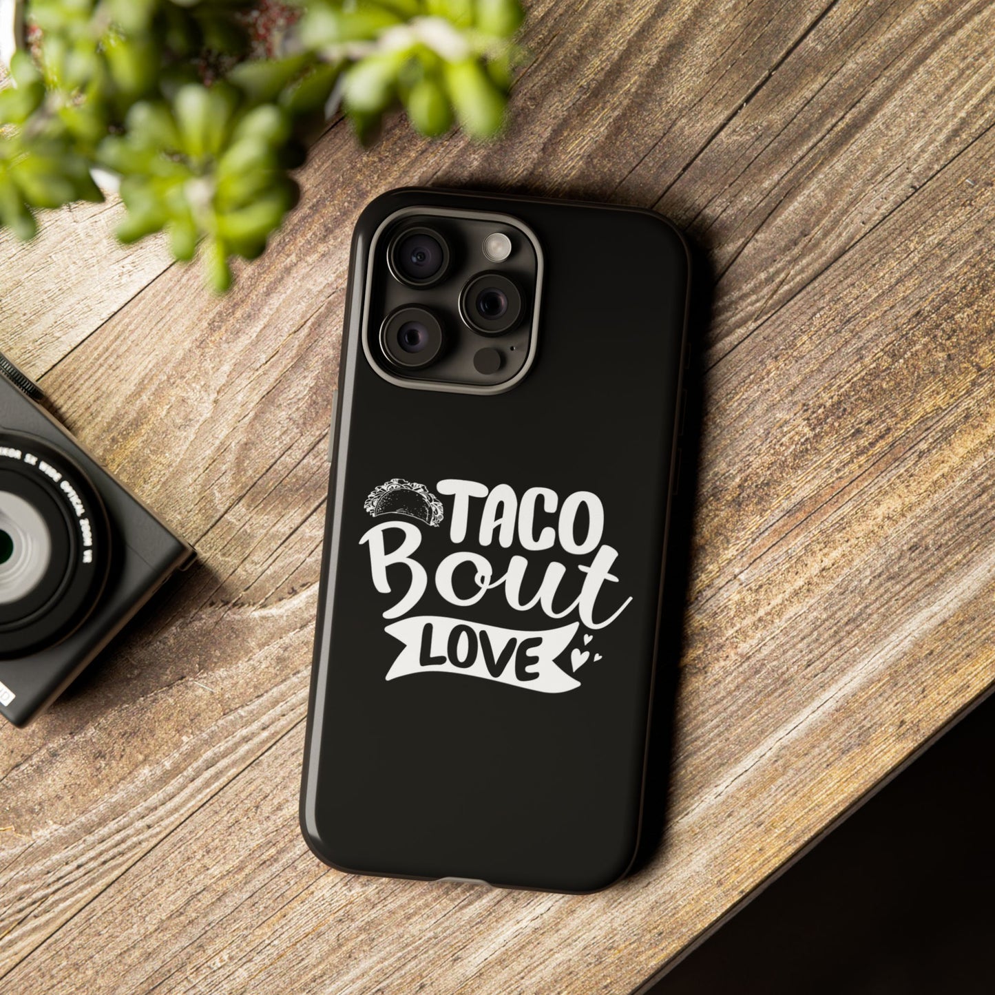 Taco Bout Love phone case | iPhone protective case, food pun design
