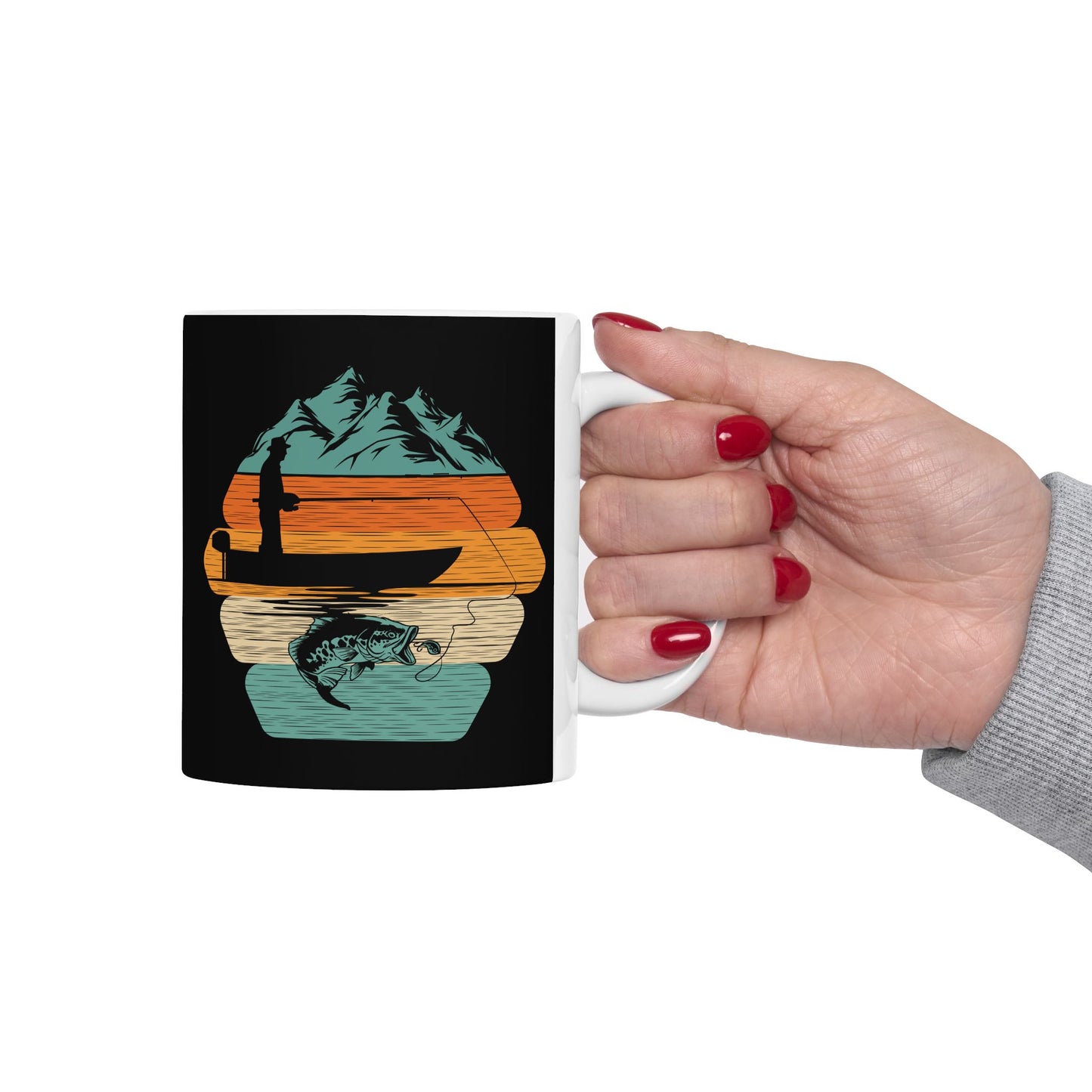 Retro Stacked Pumpkins Mug | Halloween Fall Ceramic Coffee Cup