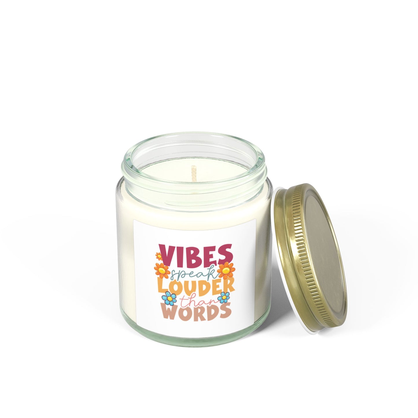 Vibes Speak Louder Than Words Candle | Coconut Apricot Soy Wax 4oz 9oz