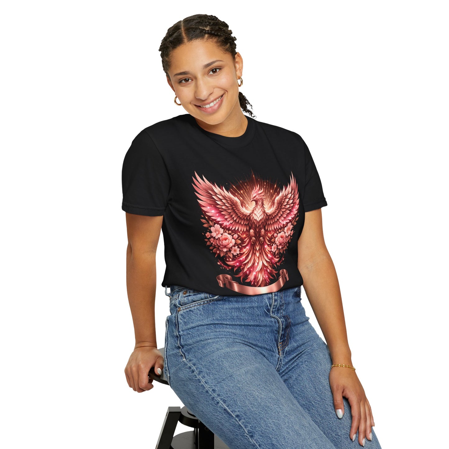 Phoenix Floral T-Shirt — Rising Phoenix Graphic Tee