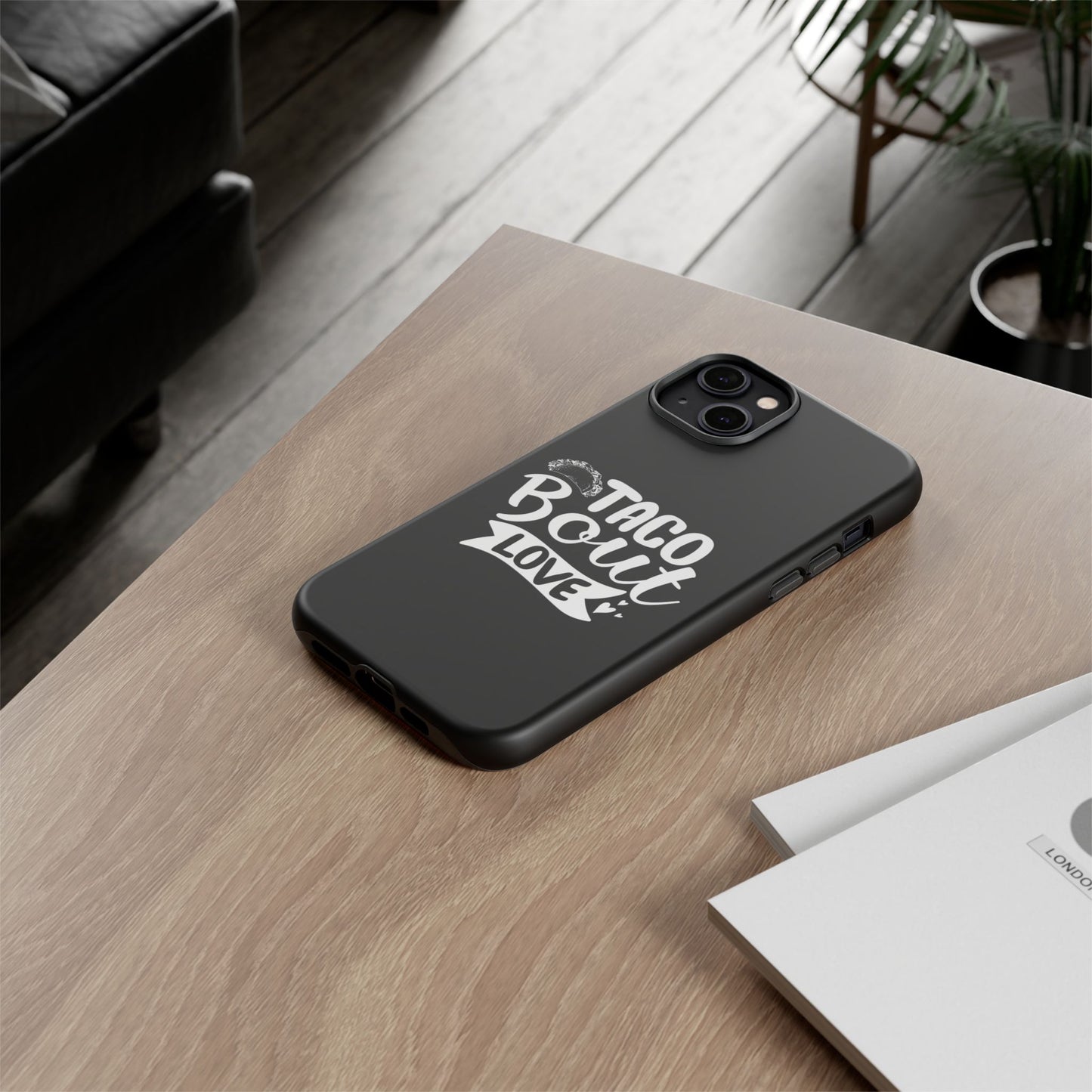 Taco Bout Love phone case | iPhone protective case, food pun design