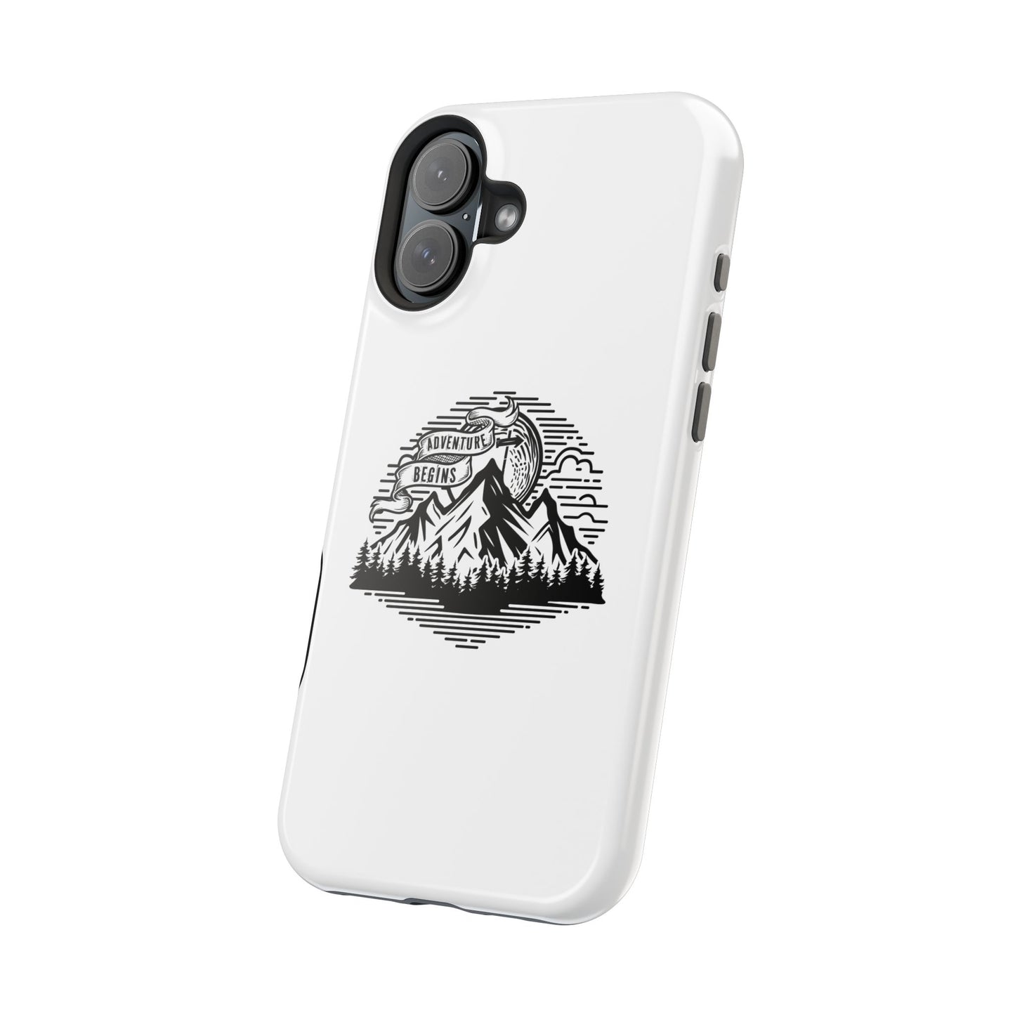 Mountain Adventure Illustration Phone Case | Magnetic Impact-Resistant Case