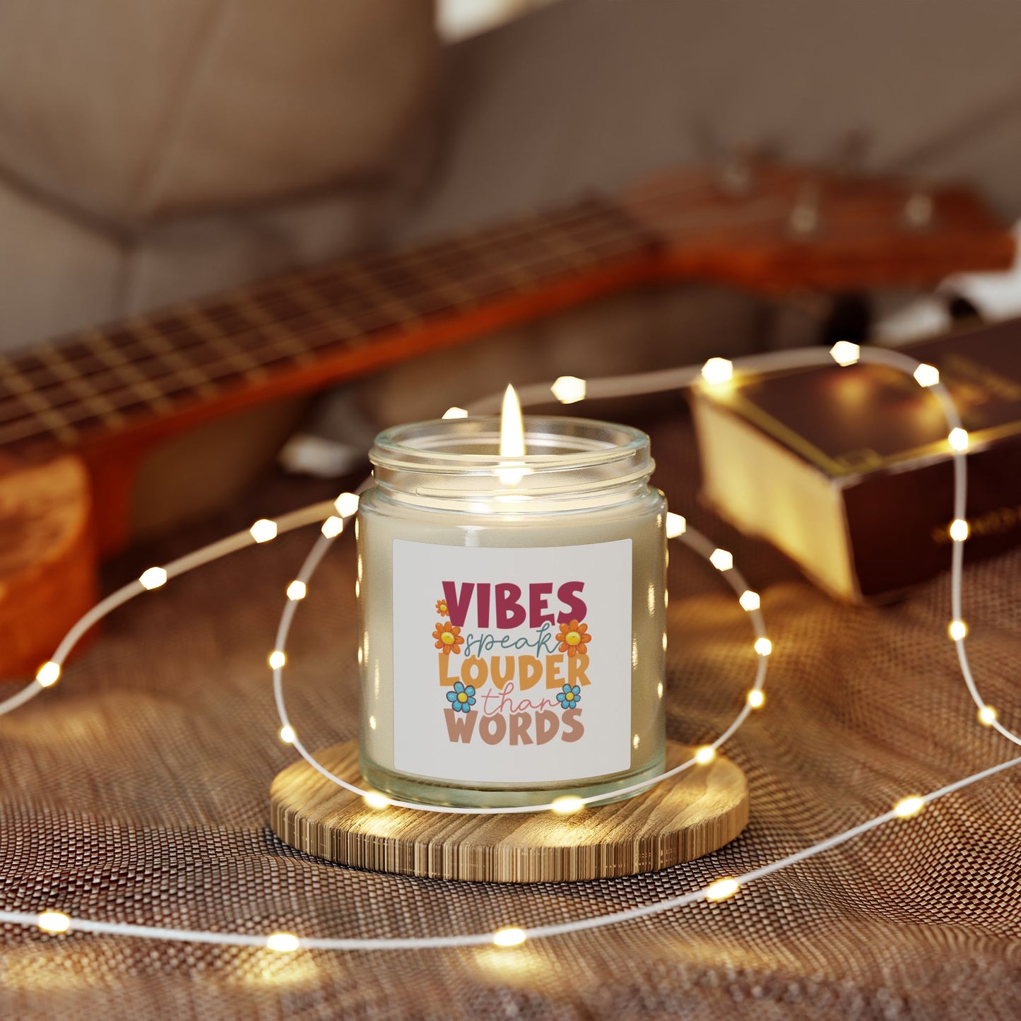 Vibes Speak Louder Than Words Candle | Coconut Apricot Soy Wax 4oz 9oz