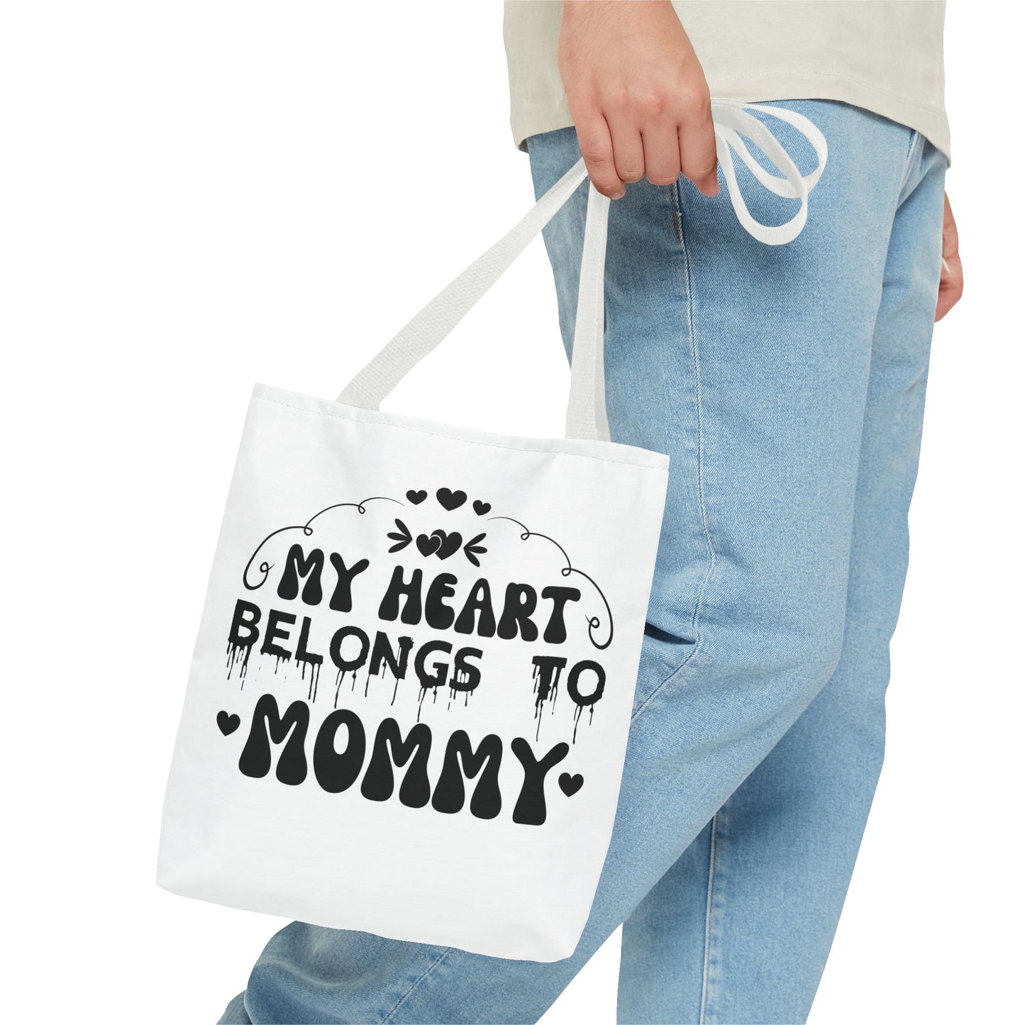 My Heart Belongs to Mommy Tote Bag | Mother's Day Mom Love Print