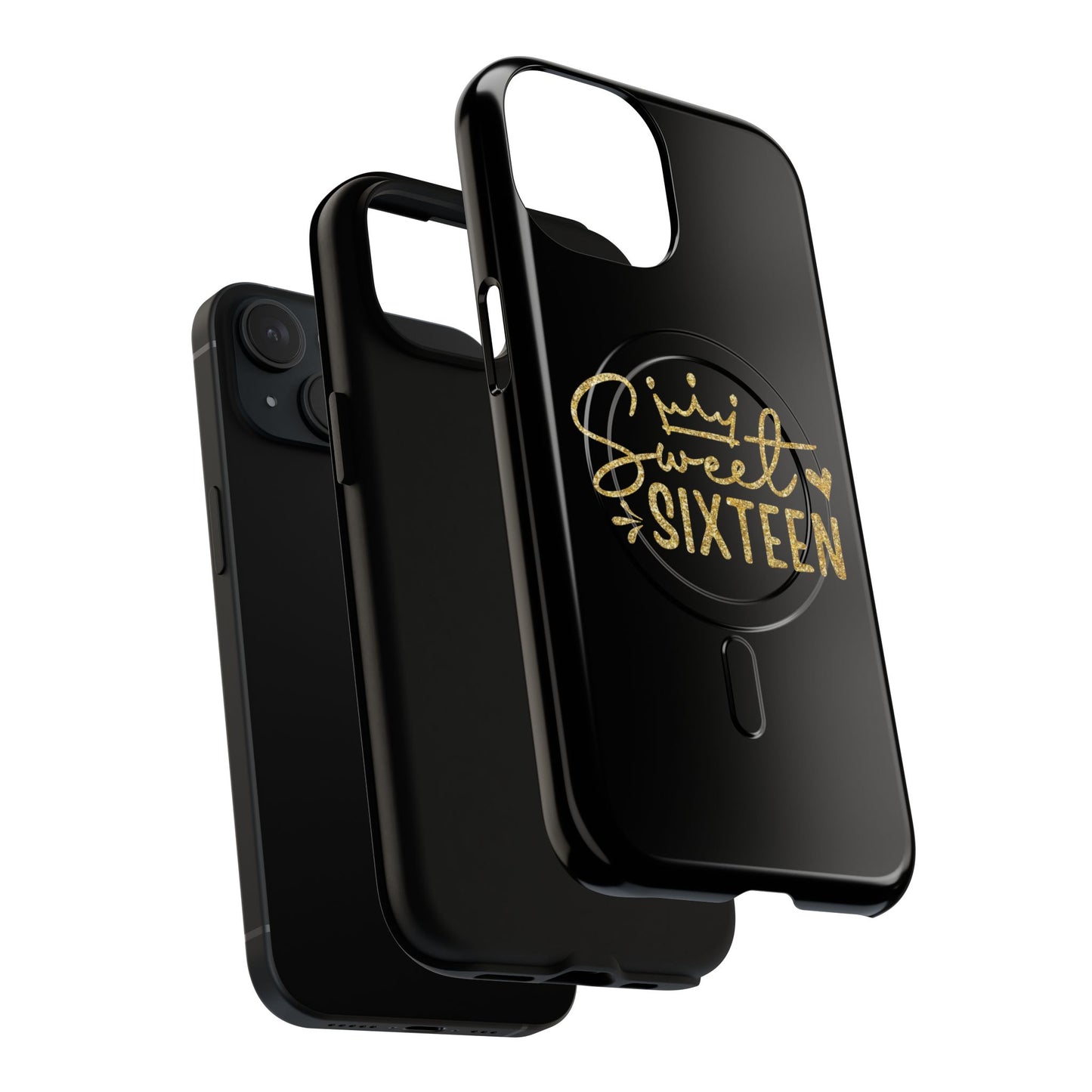 Sweet Sixteen phone case | Tough Magnetic Case, gold script design