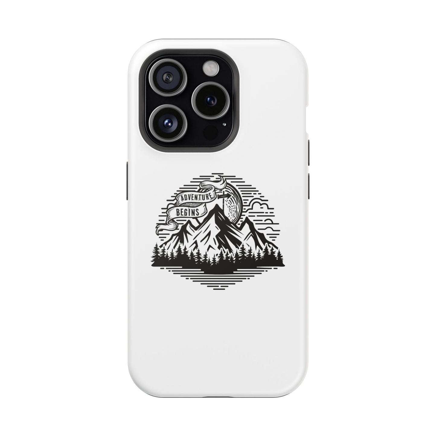 Mountain Adventure Illustration Phone Case | Magnetic Impact-Resistant Case