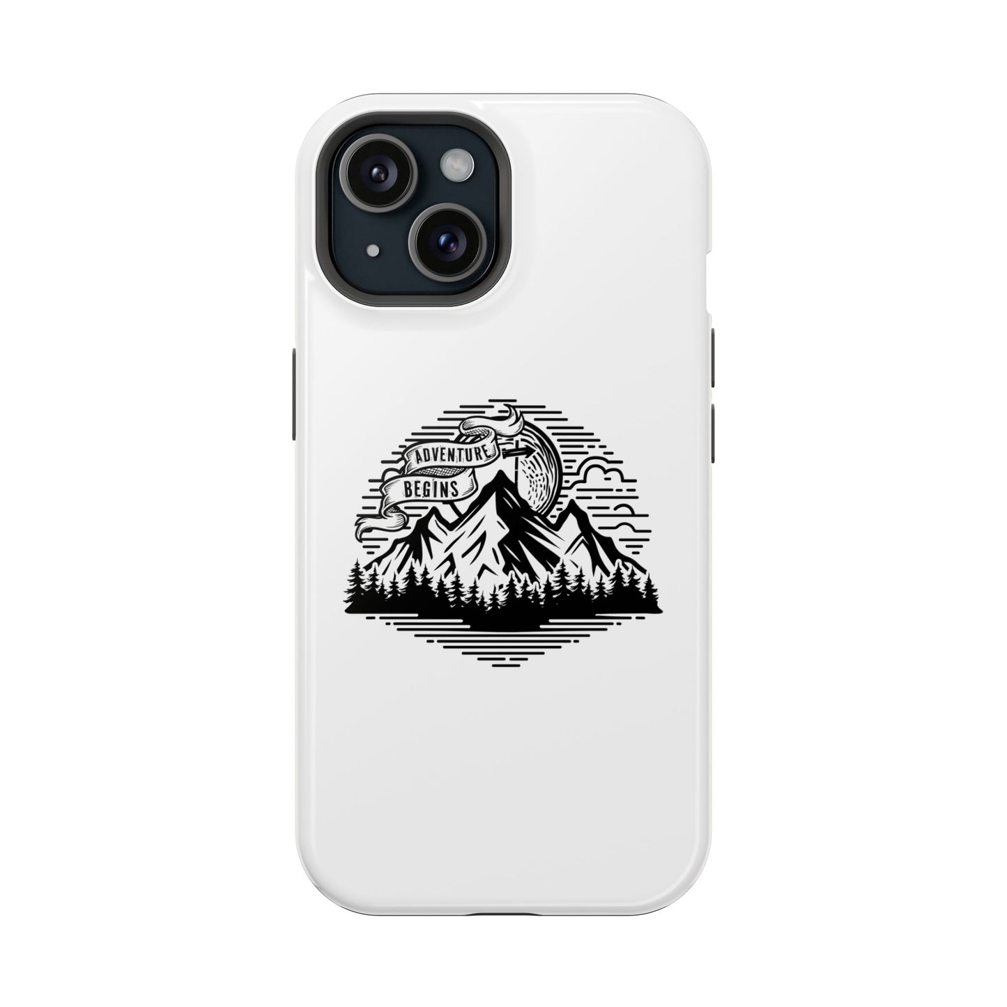 Mountain Adventure Illustration Phone Case | Magnetic Impact-Resistant Case