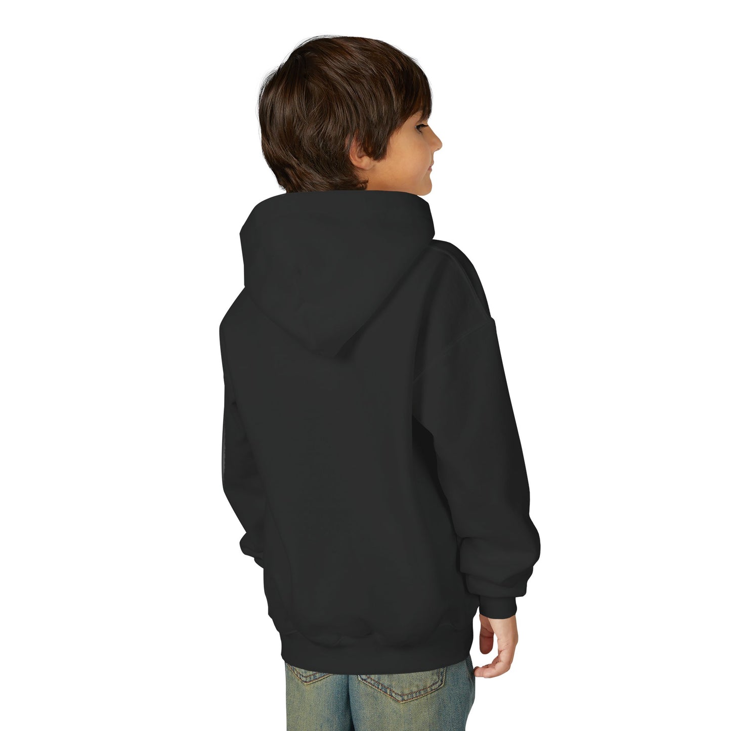 Youth Heart Gem Hoodie — Pink Floral Heart Graphic Sweatshirt