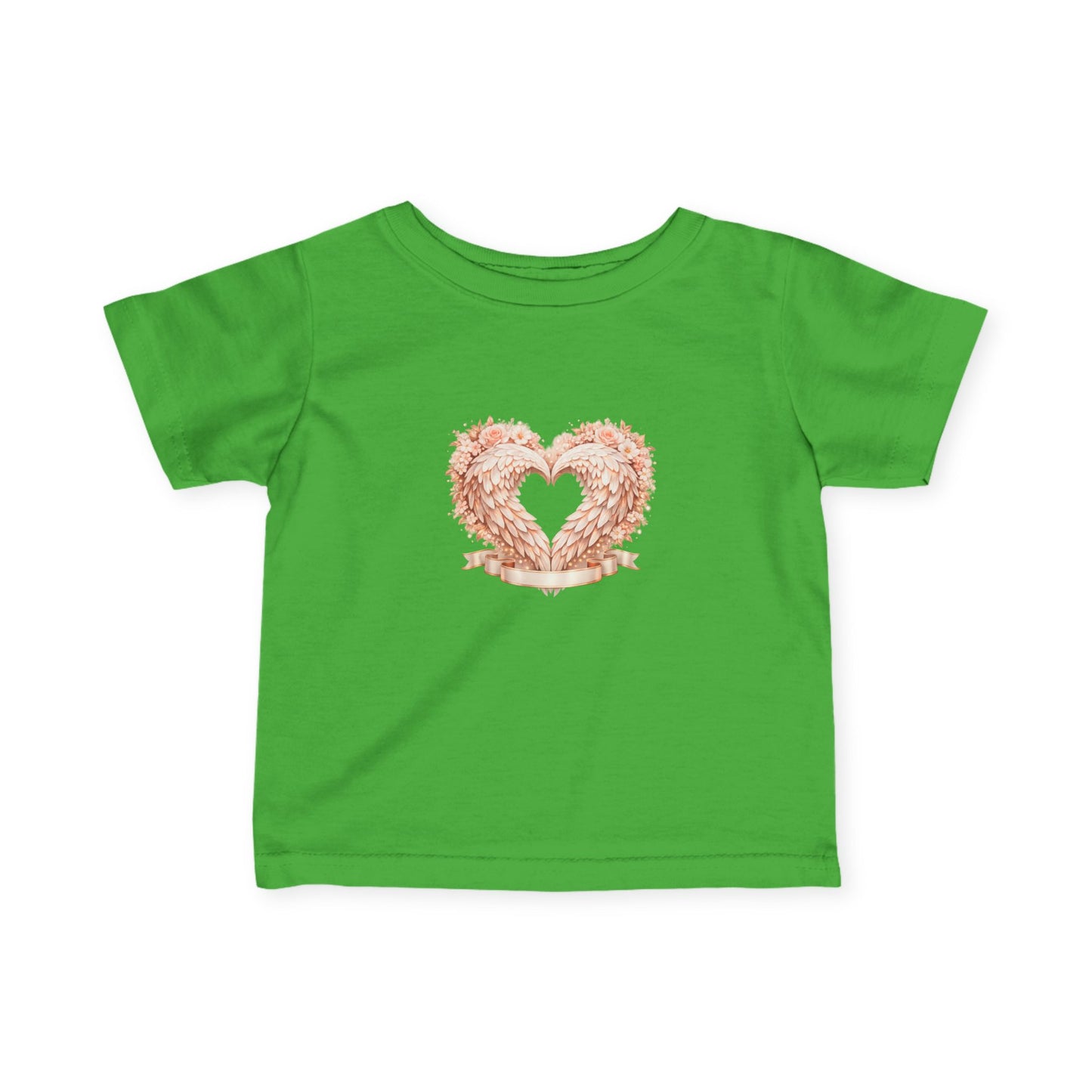 Infant Tee — Rose Gold Floral Heart Baby Shirt