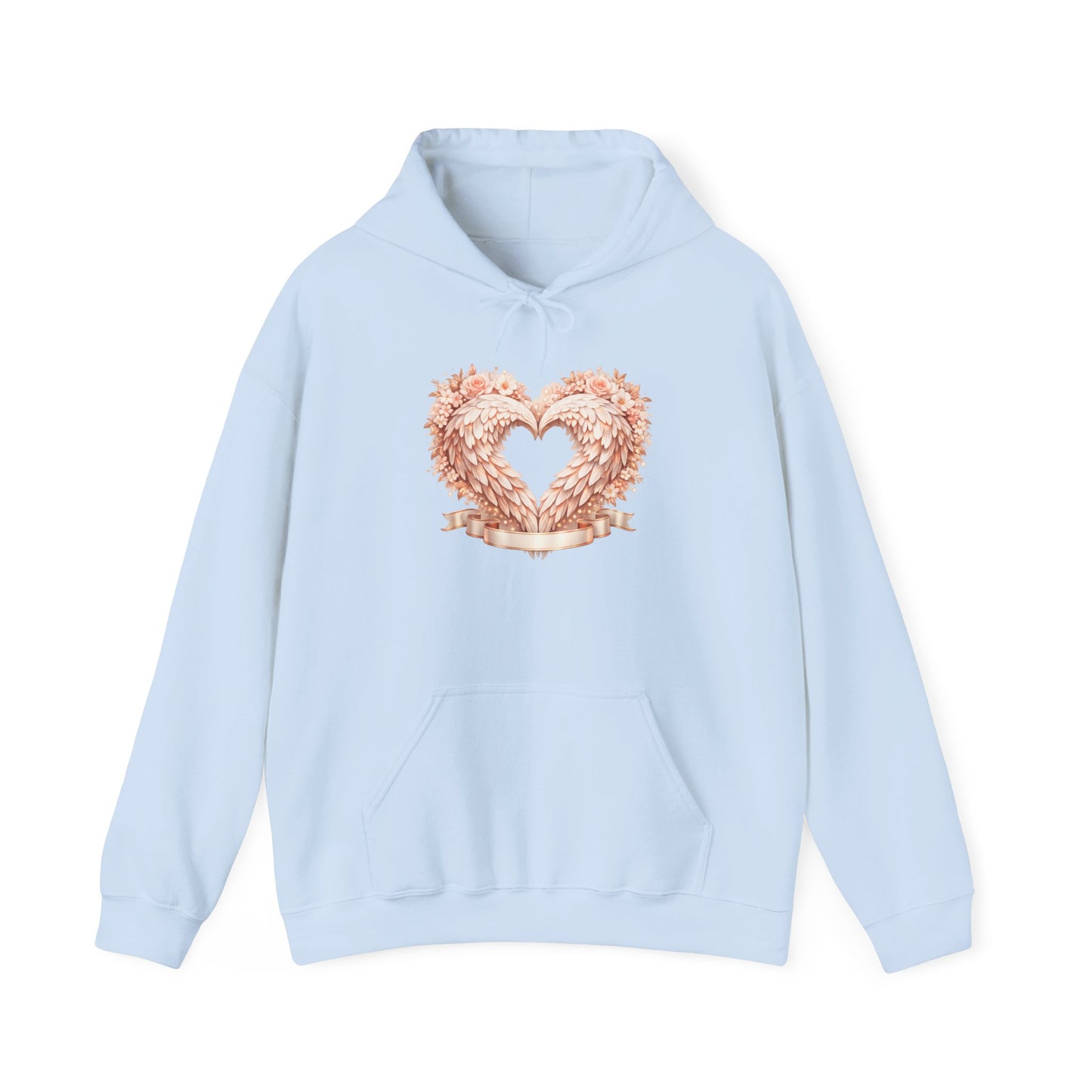 Heart Wreath Hoodie — Romantic Floral Heart Pullover for Valentine’s Day