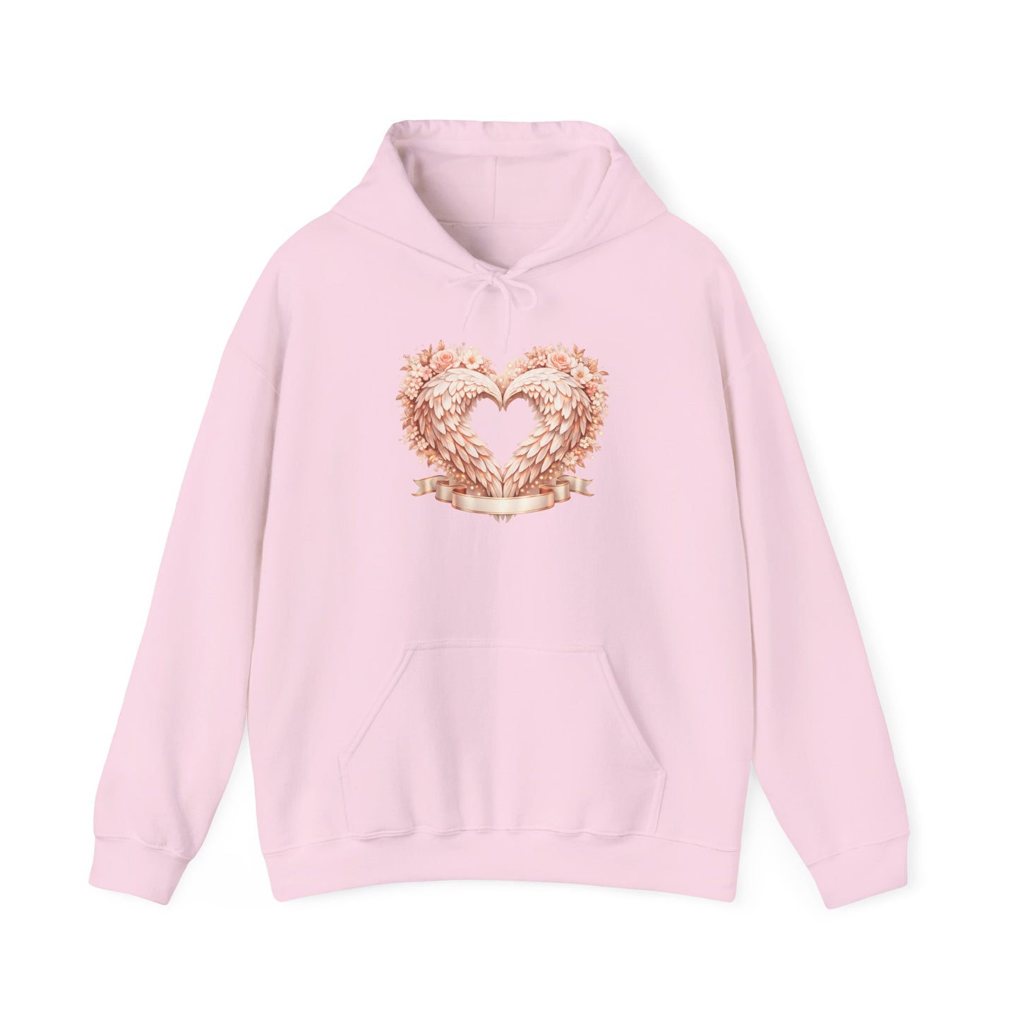 Heart Wreath Hoodie — Romantic Floral Heart Pullover for Valentine’s Day