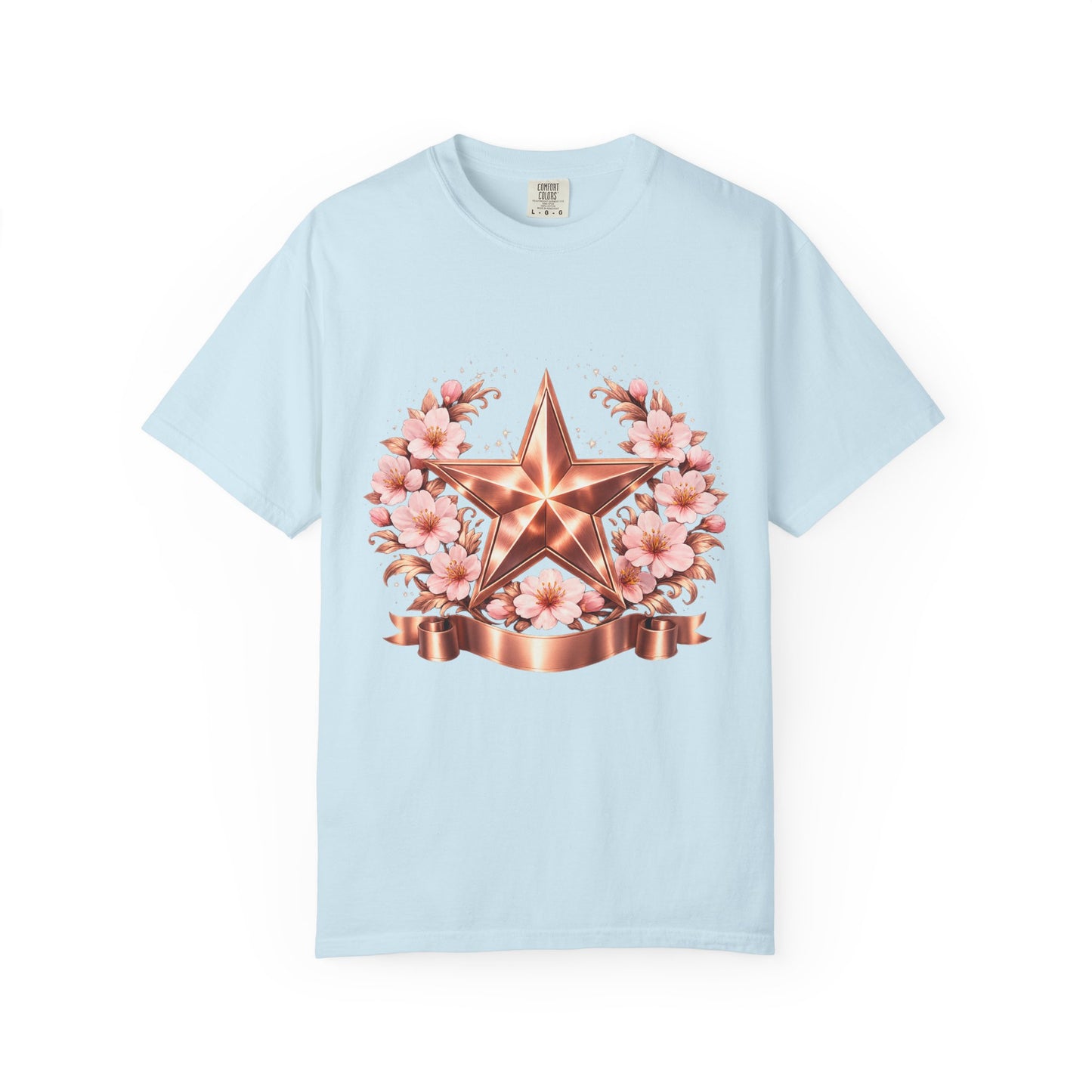 Rose Gold Floral Star T-Shirt