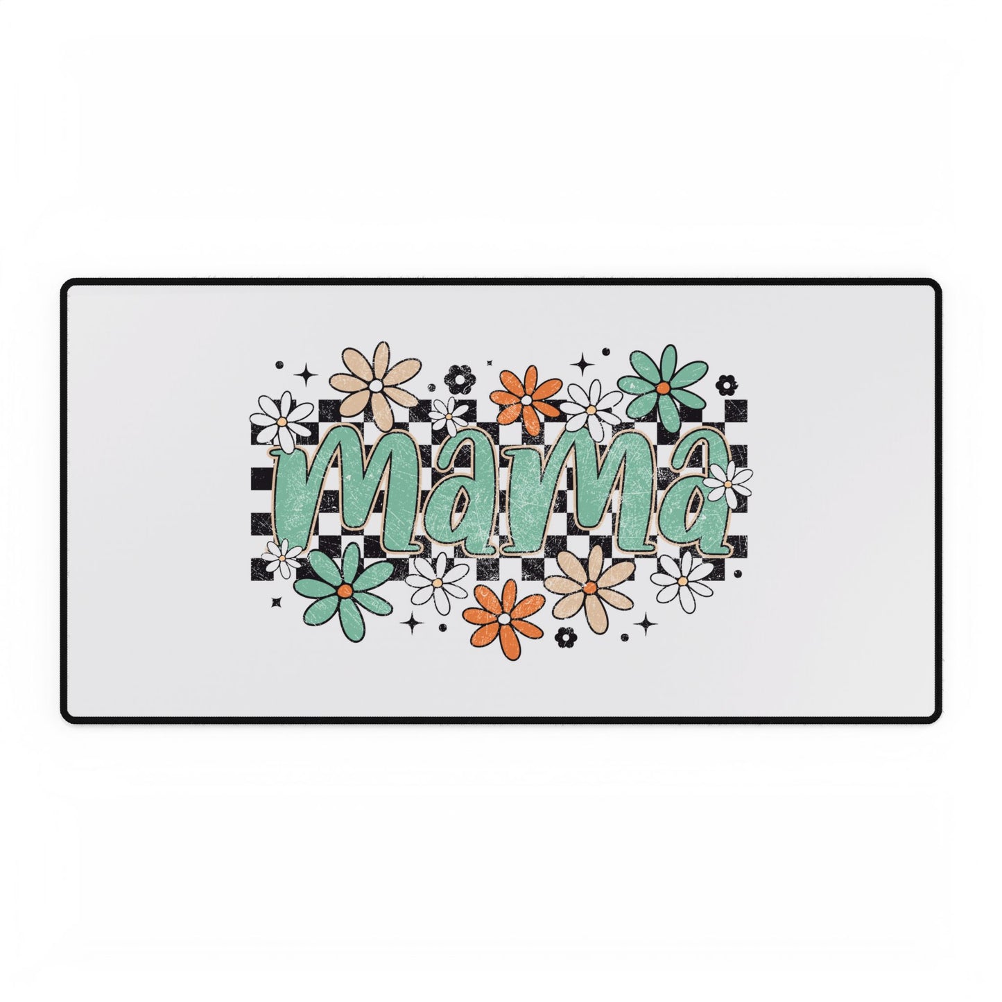 Mama Floral Checkerboard Desk Mat | Mom Desk Pad