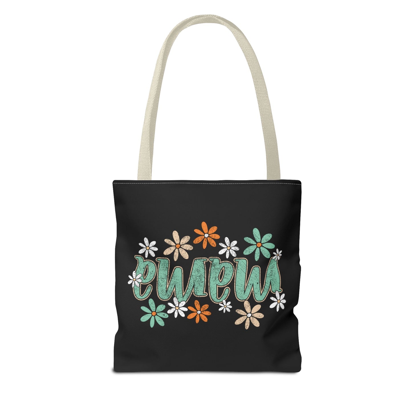 Mama floral script Tote Bag | daisy flower design