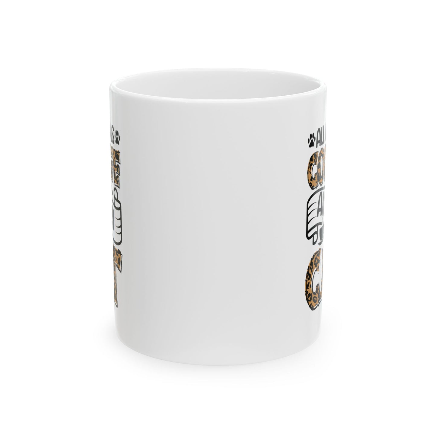 Allergic to Mornings Leopard Coffee Mug | Ceramic Mug