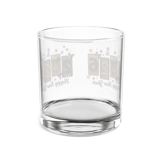 2026 Countdown Numbers Rocks Glass | 10oz New Year Whiskey Glass