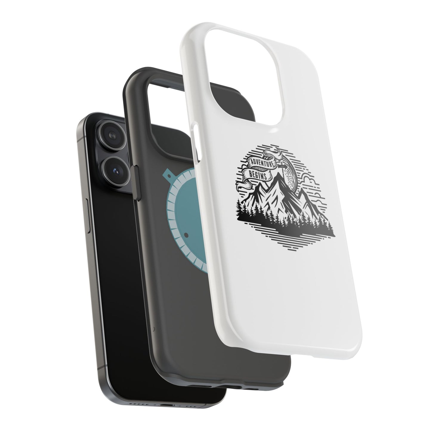 Mountain Adventure Illustration Phone Case | Magnetic Impact-Resistant Case