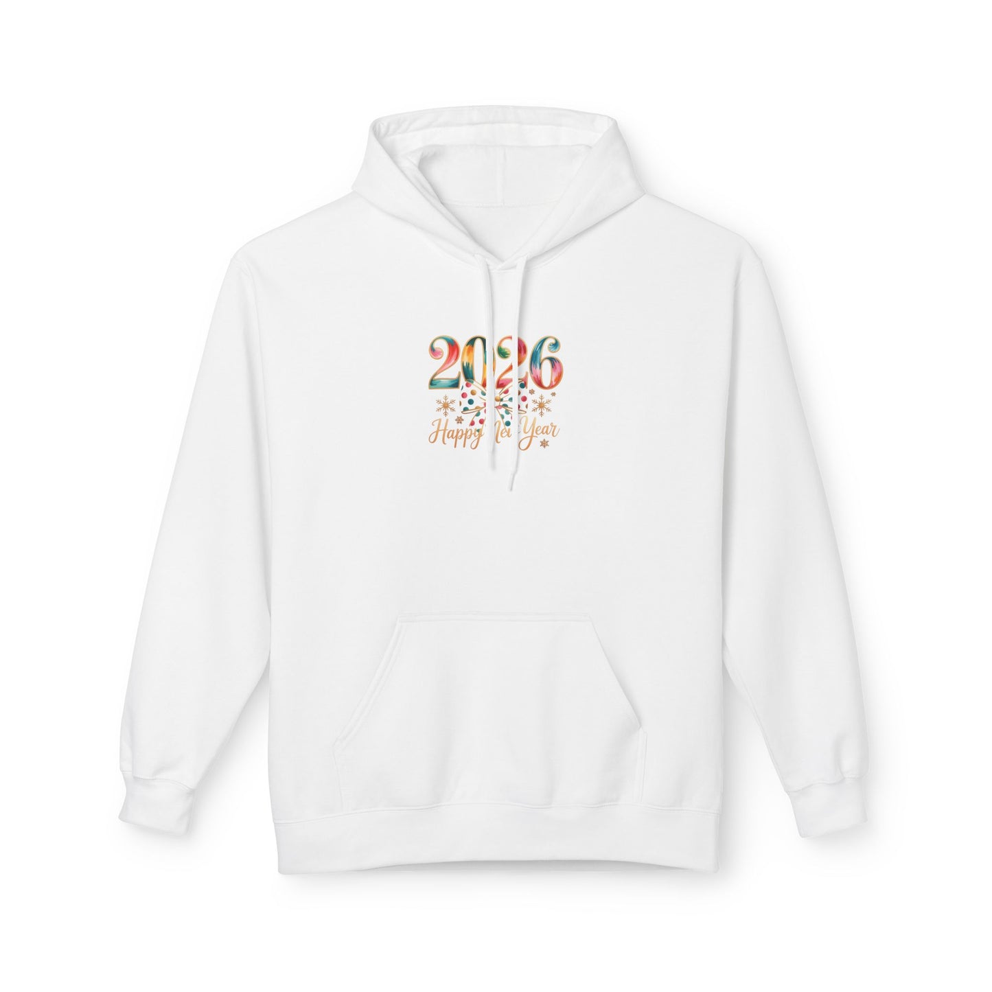 2026 Floral Celebration Hoodie — Happy New Year Party Sweatshirt
