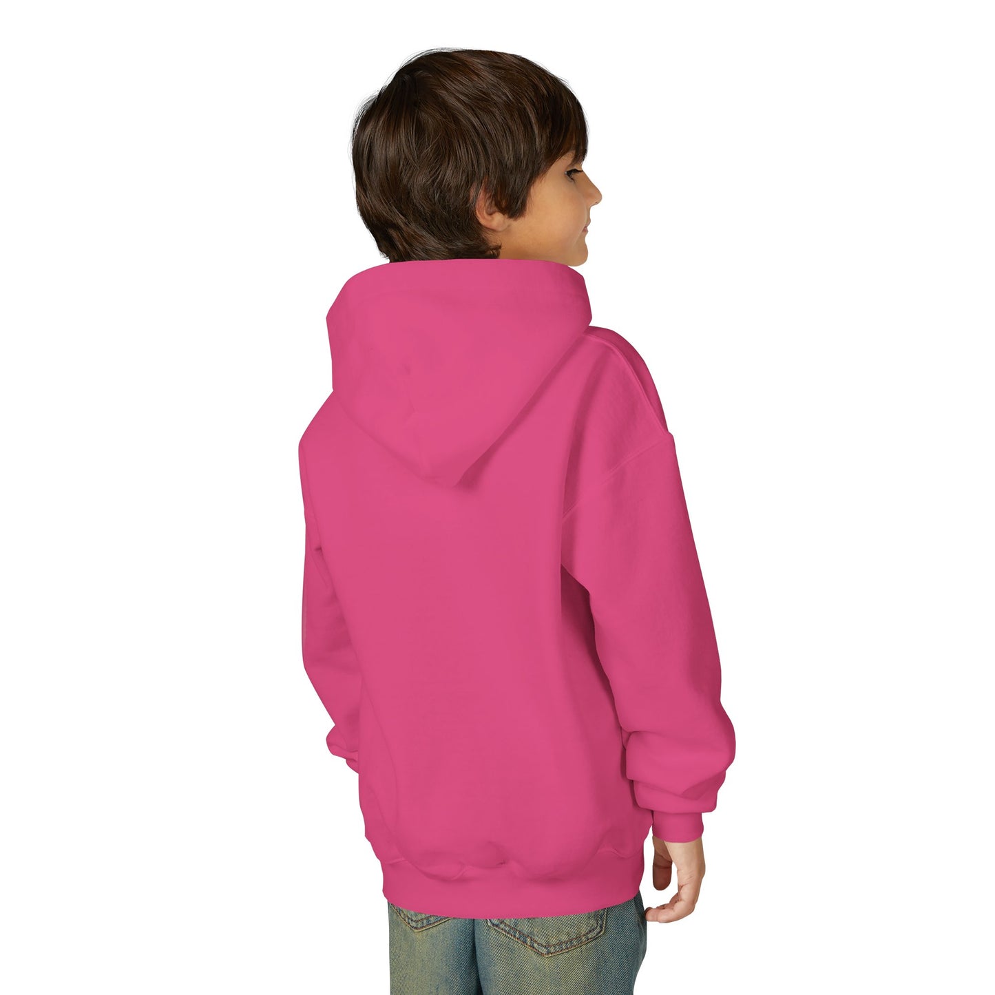 Youth Diamond Floral Hoodie — Pink Gem Crest Sweatshirt for Girls