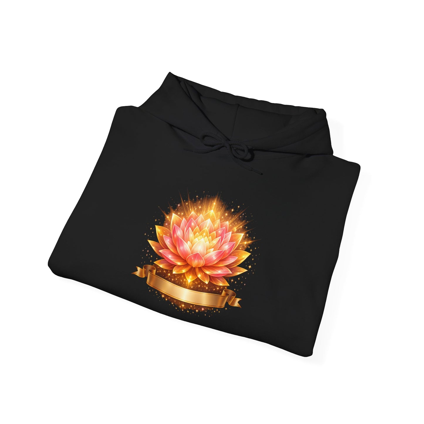 Lotus Meditation Hoodie — Glowing Lotus Candle Graphic Hoodie