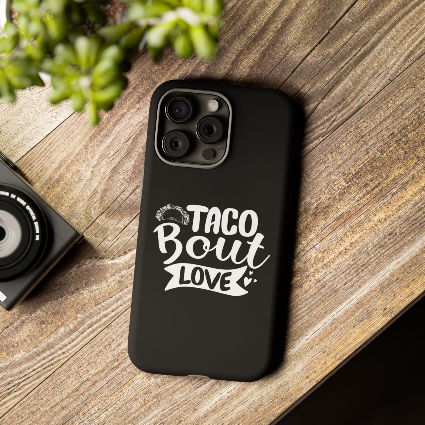 Taco Bout Love phone case | iPhone protective case, food pun design