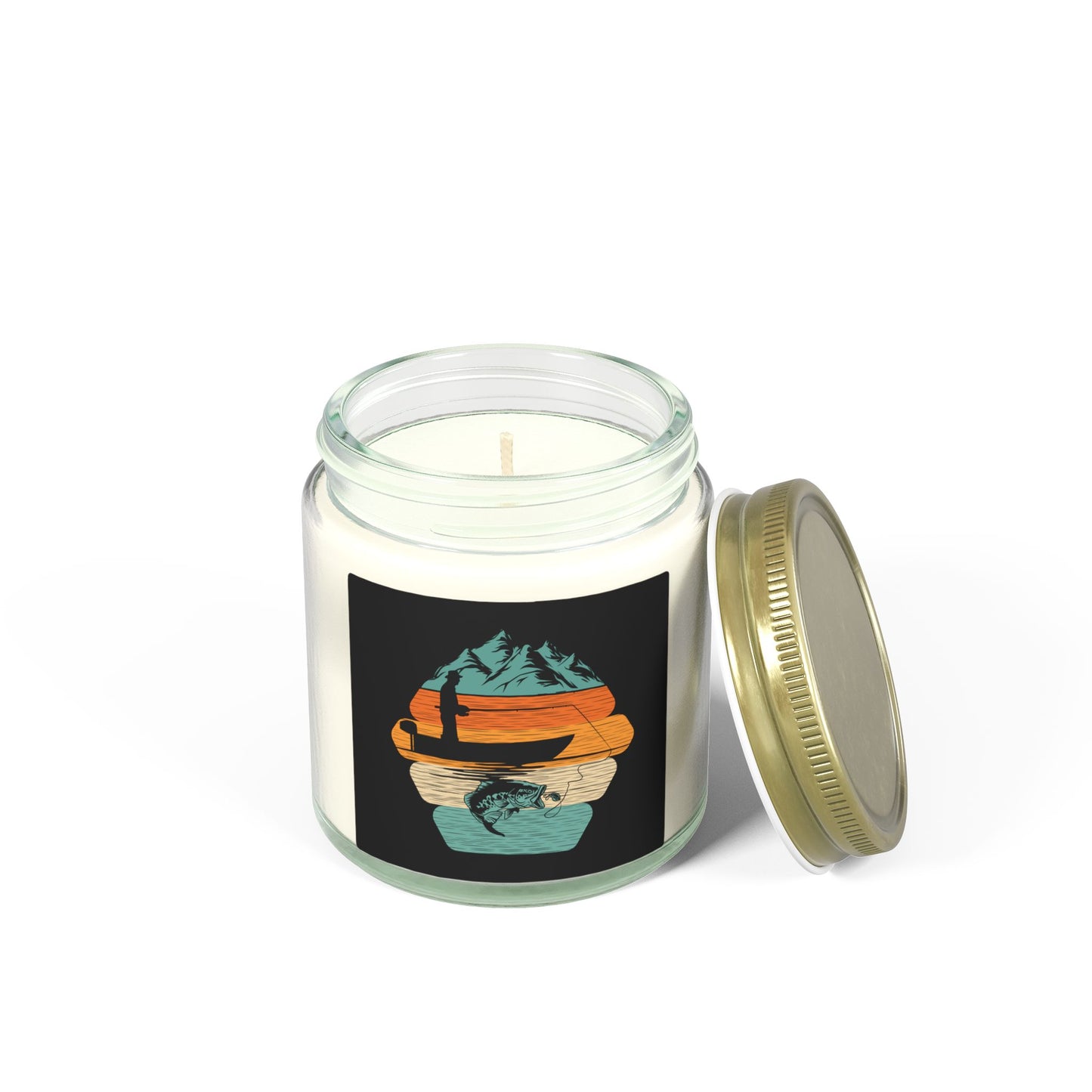 Retro Sunset Surf Landscape Candle | Coconut Apricot Wax 4oz 9oz