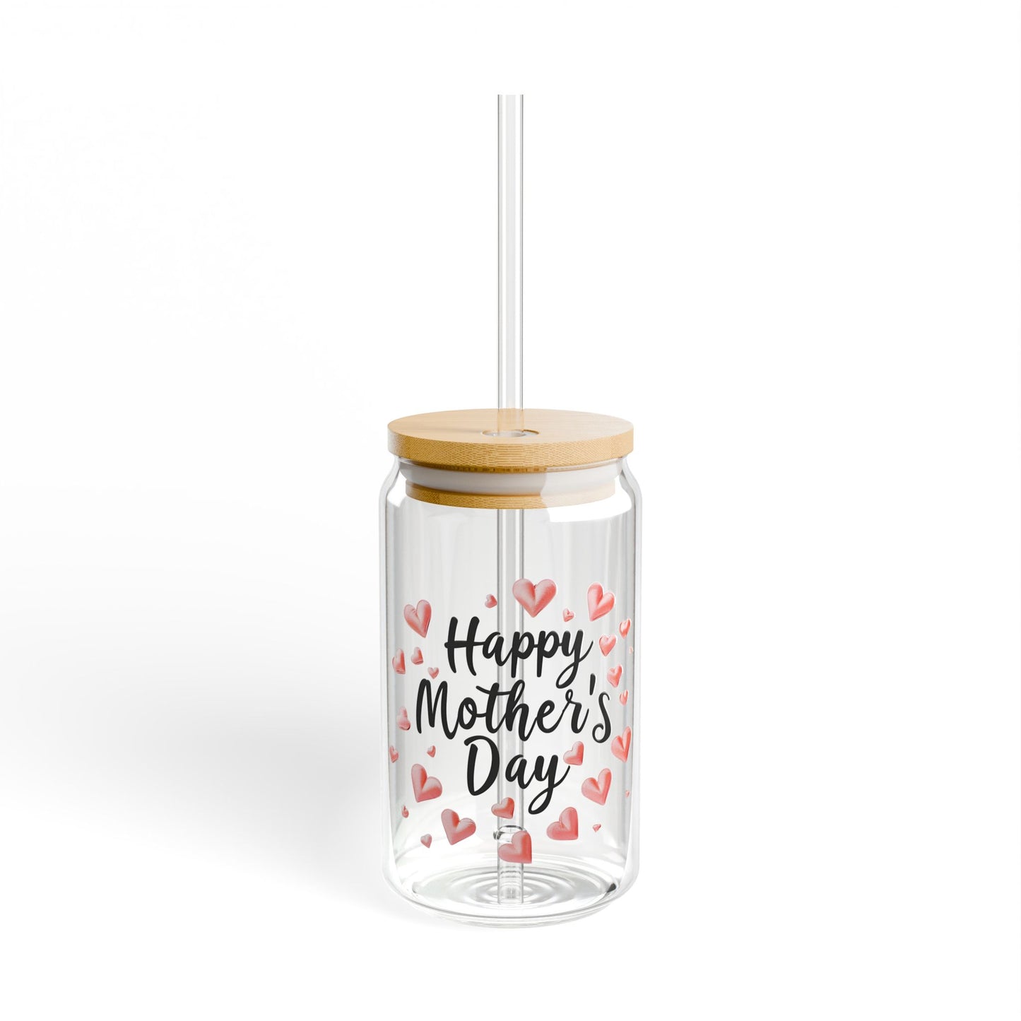 Happy Mother's Day Sipper Glass | 16oz Heart Design
