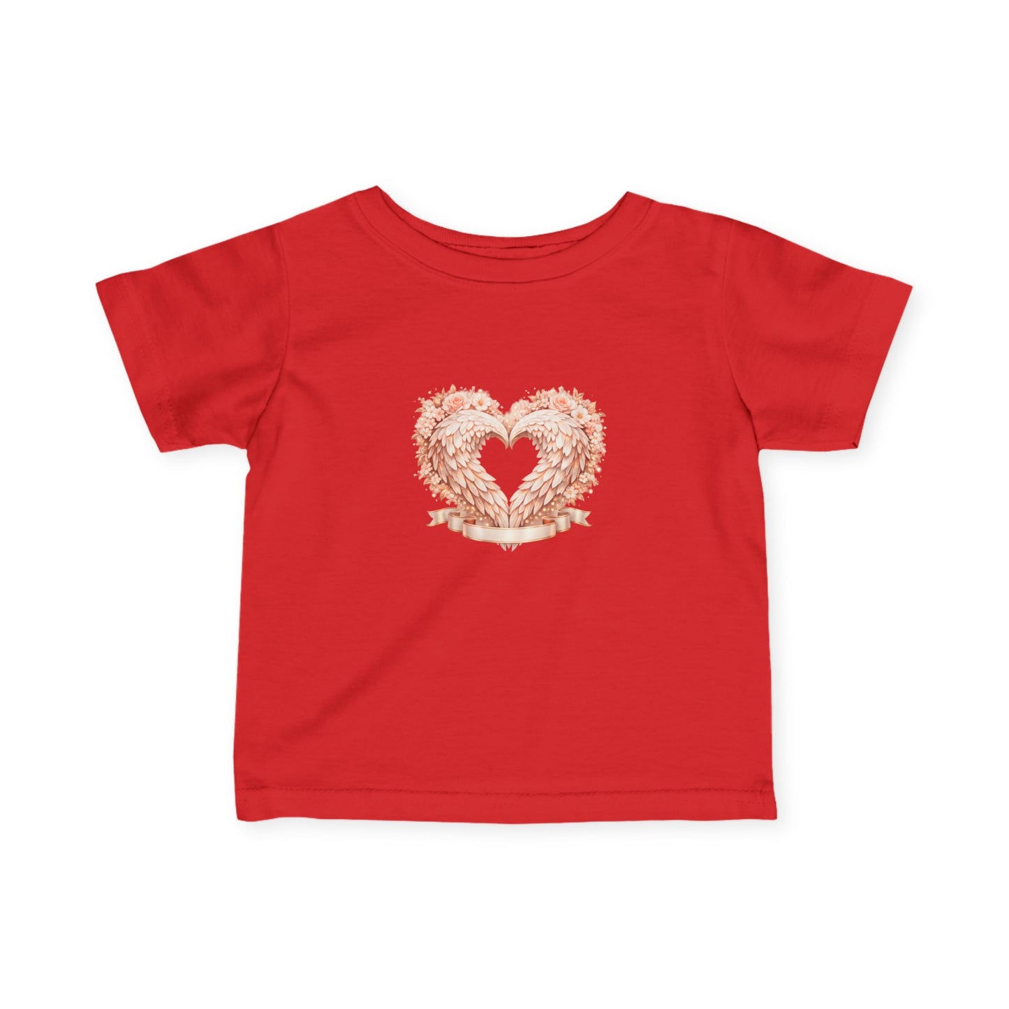 Infant Tee — Rose Gold Floral Heart Baby Shirt