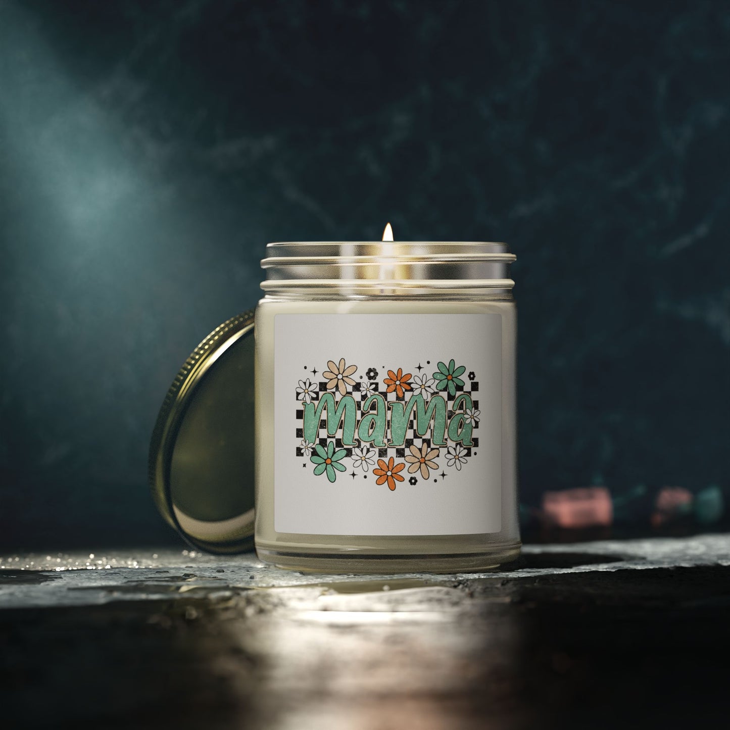 Mint Floral 'Mama' Candle | Coconut Apricot Wax 4oz 9oz