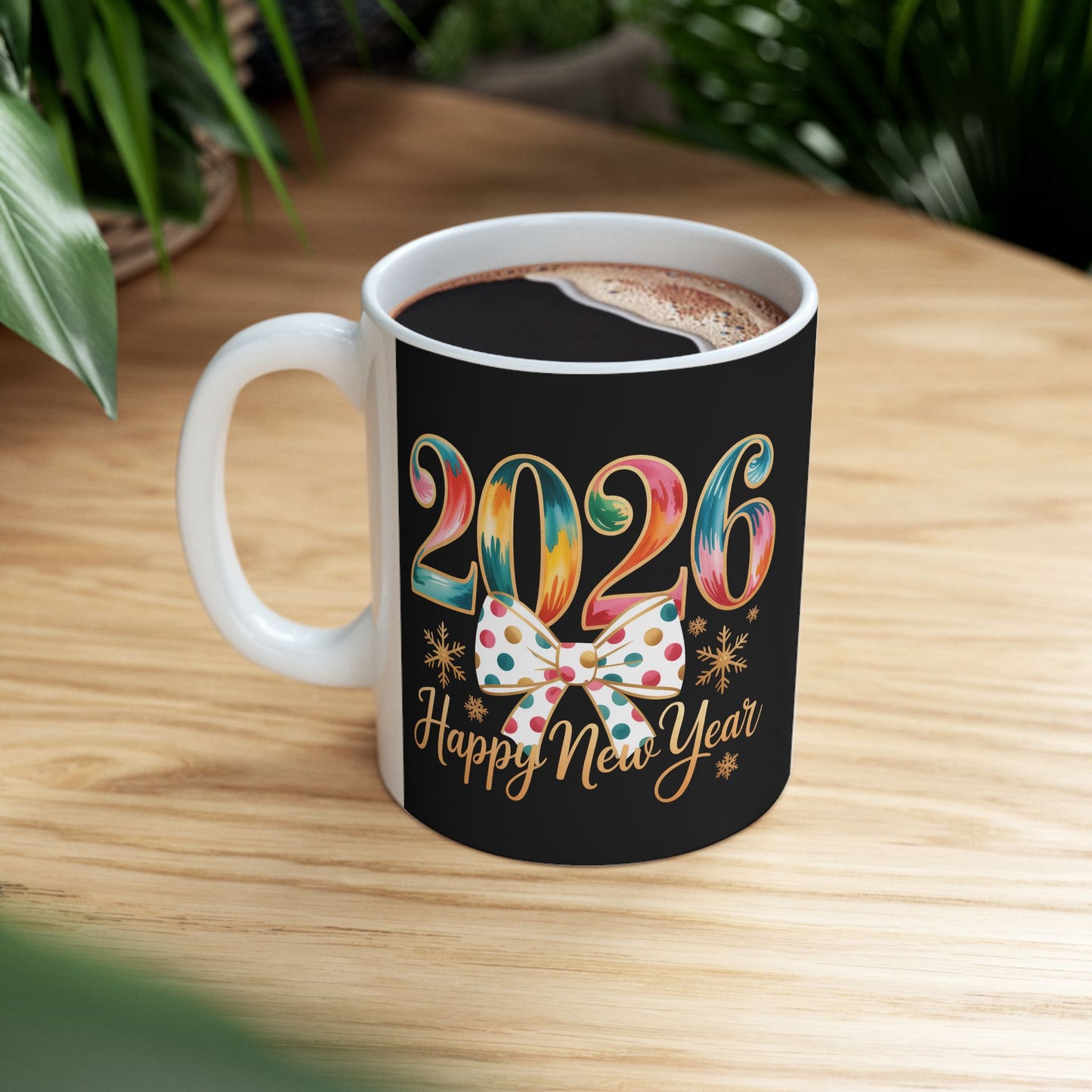 2026 Colorful Numbers Happy New Year Mug | New Year Celebration Ceramic Mug