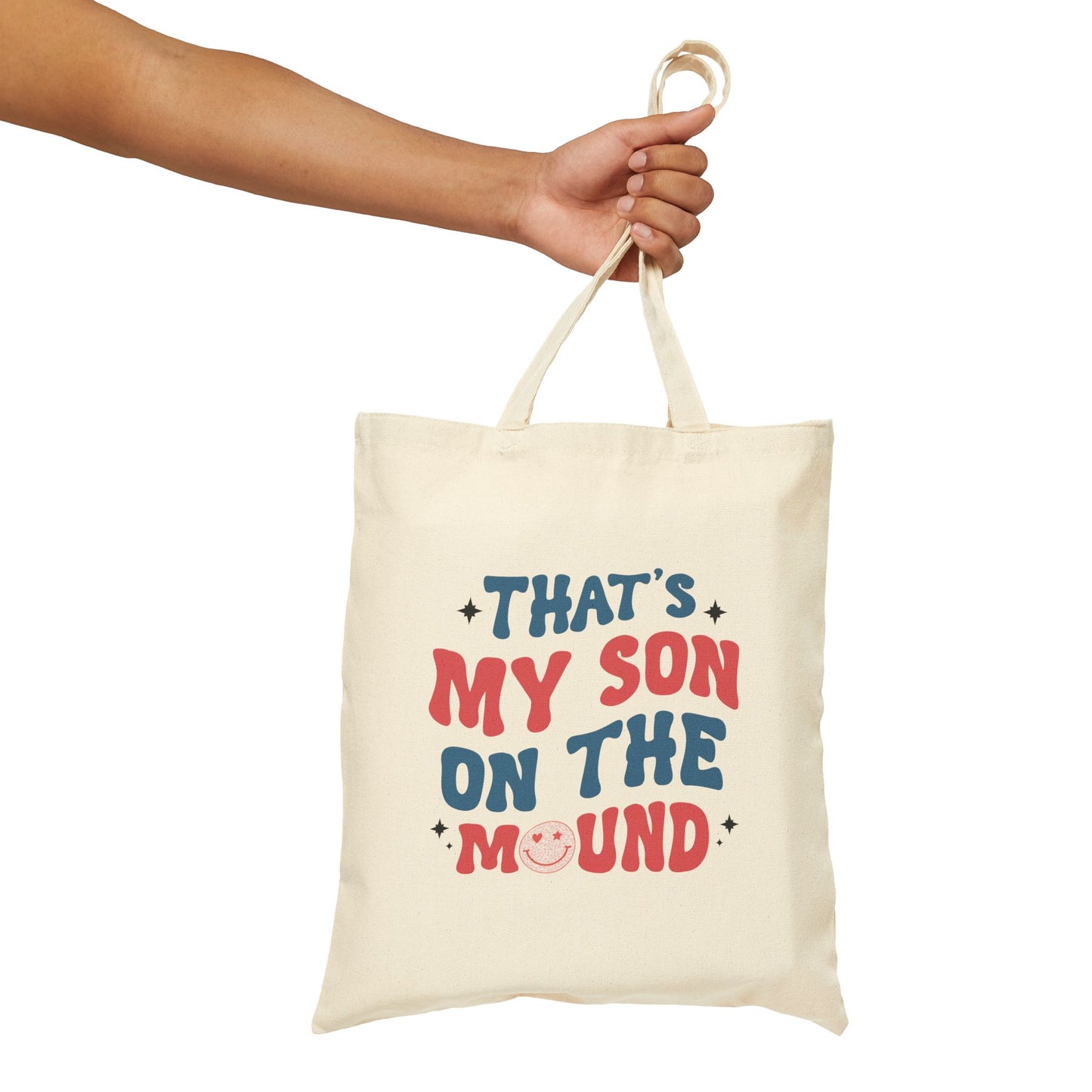 That My Son On The Mound Tote Bag | Baseball Mom Dad Tote