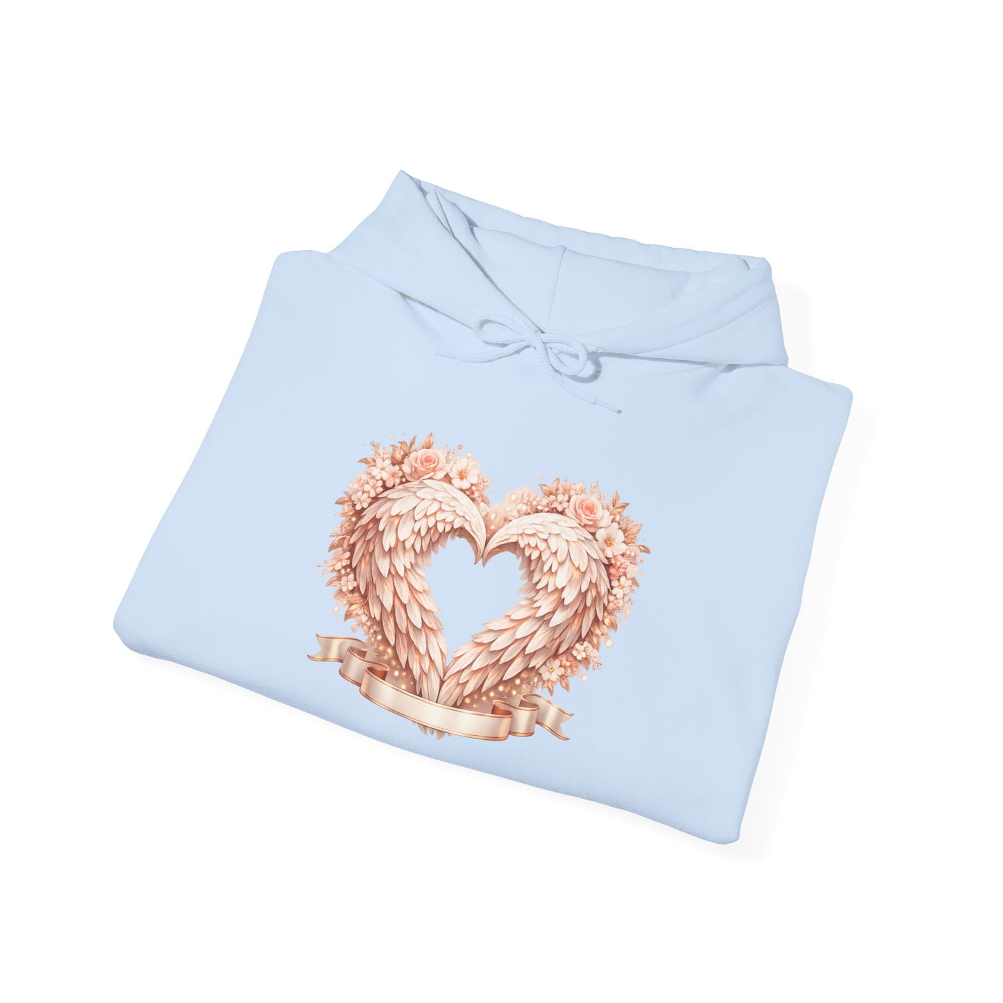 Heart Wreath Hoodie — Romantic Floral Heart Pullover for Valentine’s Day