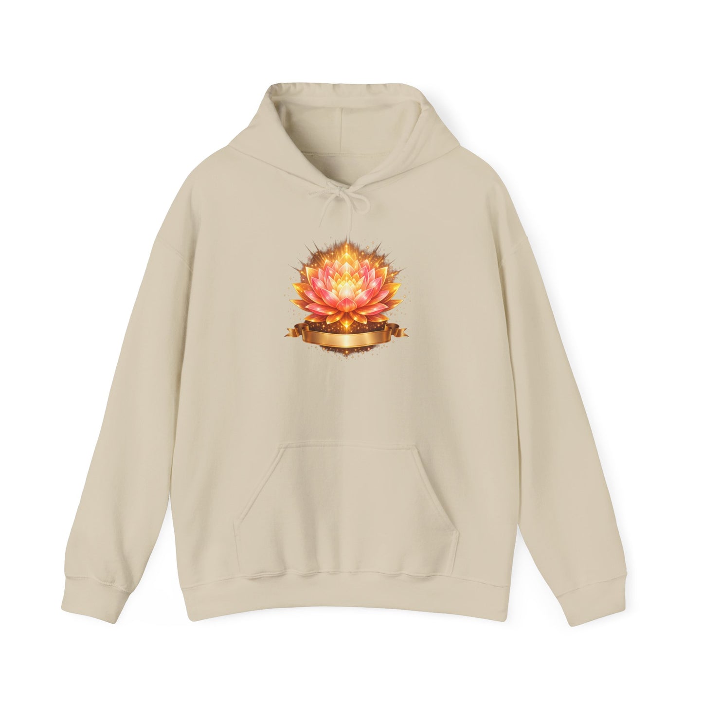 Lotus Meditation Hoodie — Glowing Lotus Candle Graphic Hoodie