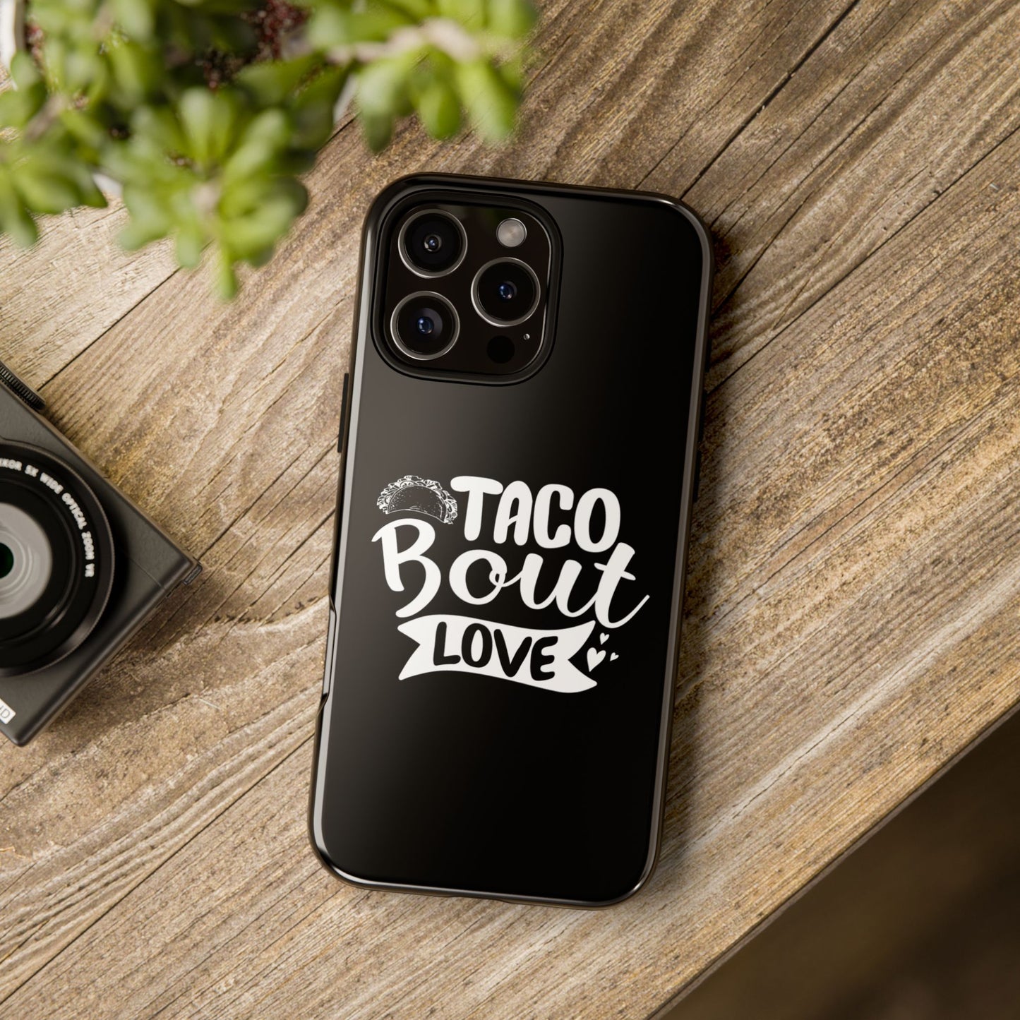 Taco Bout Love phone case | iPhone protective case, food pun design