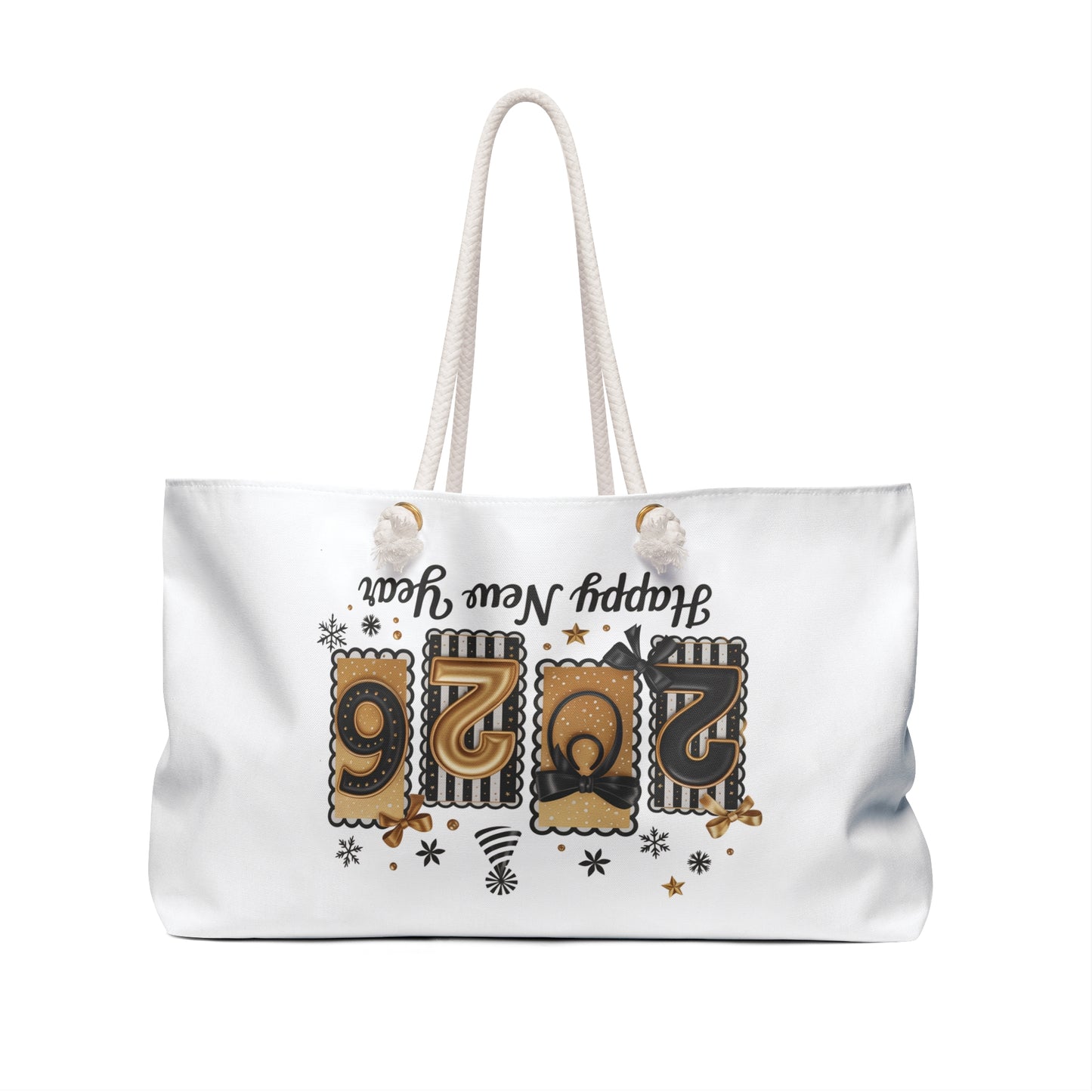 2026 New Year Countdown Weekender Bag | Happy New Year Tote, Holiday Travel Bag