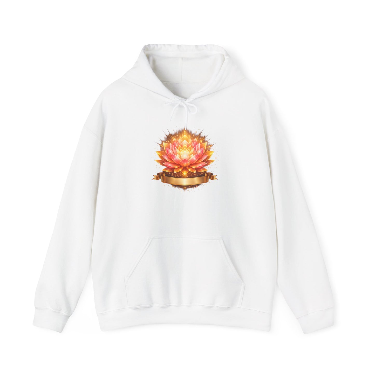 Lotus Meditation Hoodie — Glowing Lotus Candle Graphic Hoodie
