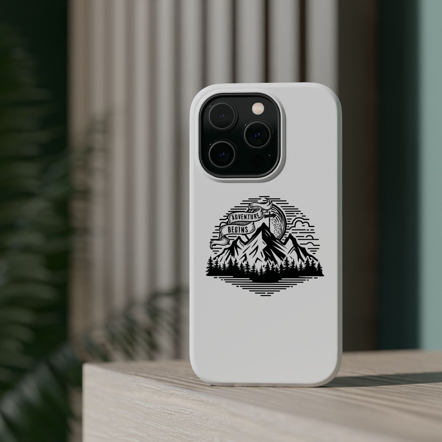 Mountain Adventure Illustration Phone Case | Magnetic Impact-Resistant Case