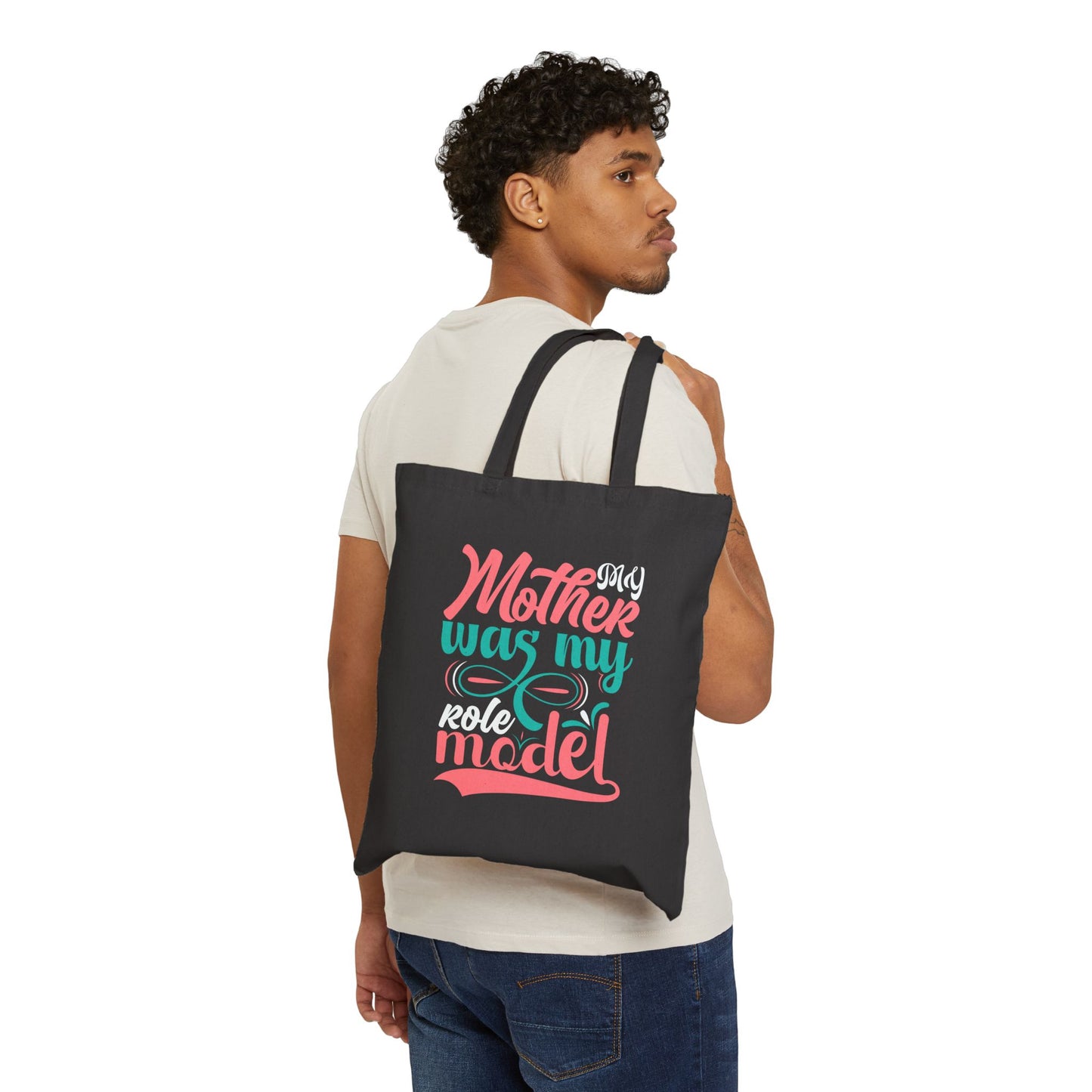 Mother Was My Model Tote Bag | Mothers Day Typography Canvas Tote