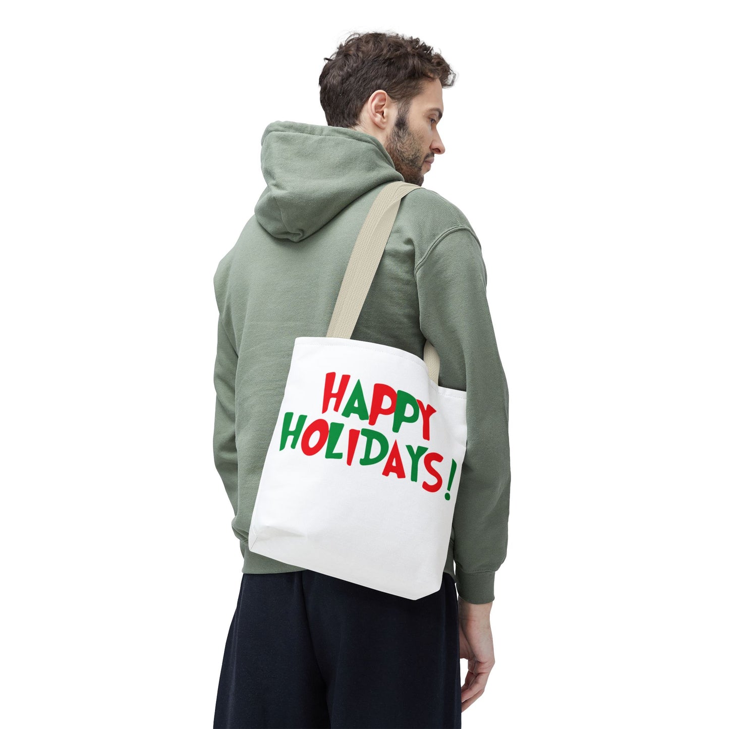 Happy Holidays Tote Bag | Christmas Holiday Text Design
