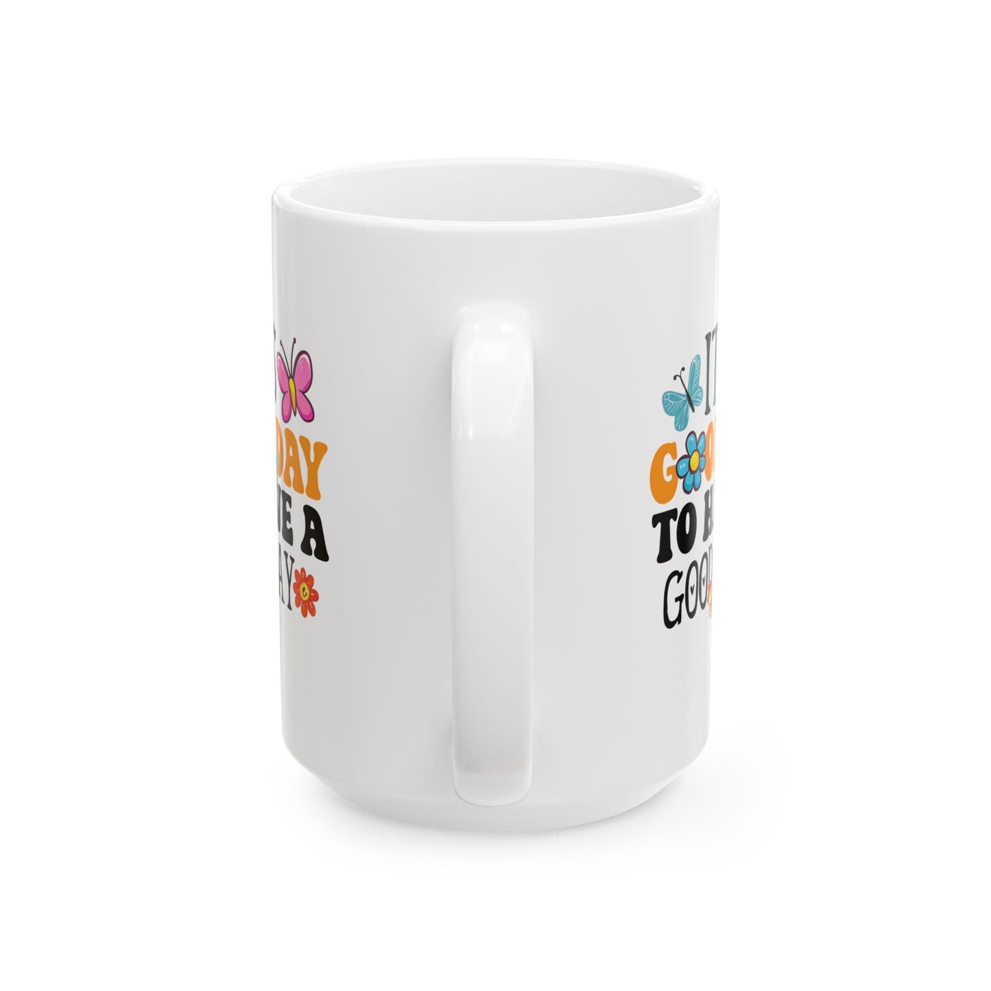 Good Day To Be A Grandma Mug | Floral Butterflies Ceramic Coffee Cup