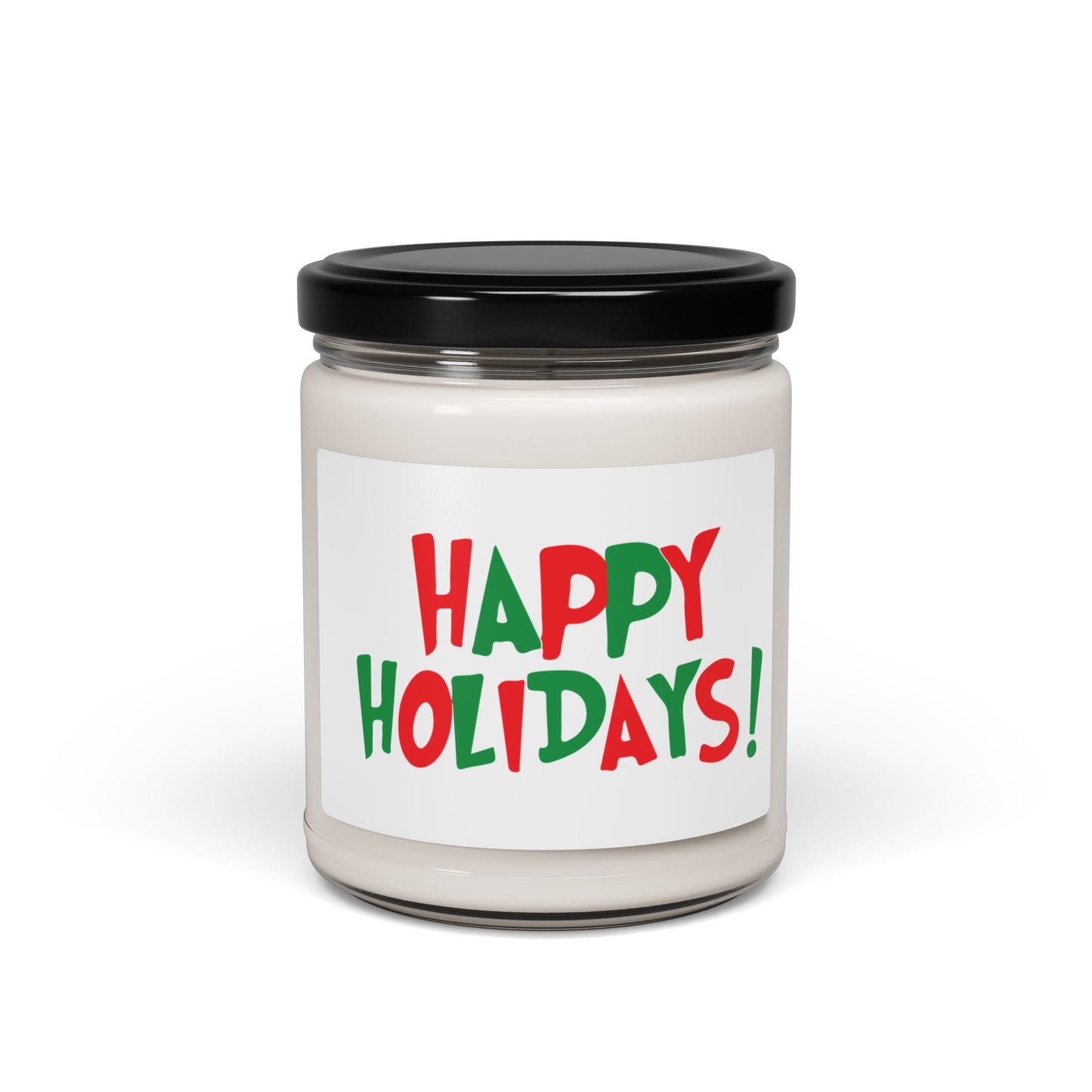 Happy Holidays typography candle | Soy Candle, 9oz