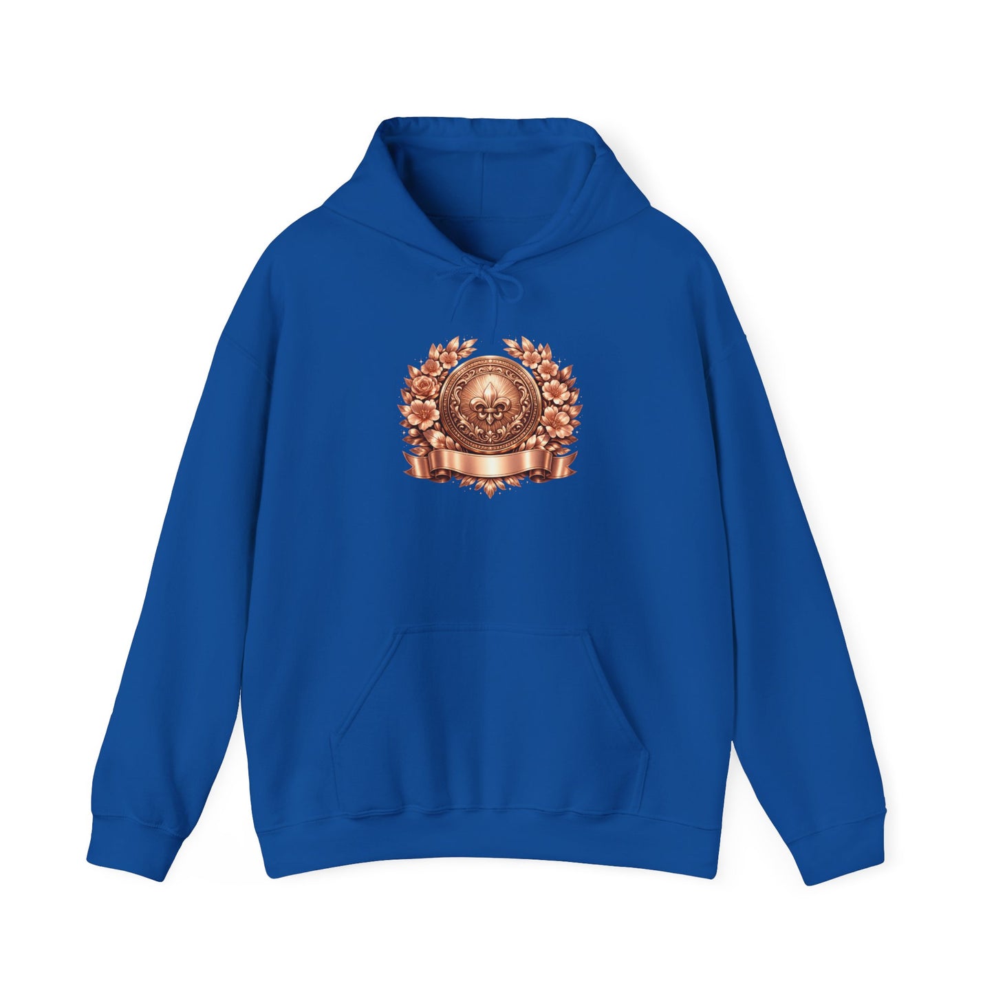 Hoodie — Vintage Bronze Crest Emblem Hoodie