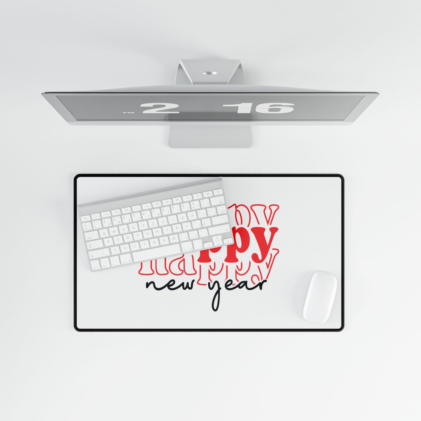 Happy New Year typography Desk Mat | New Year desk mat