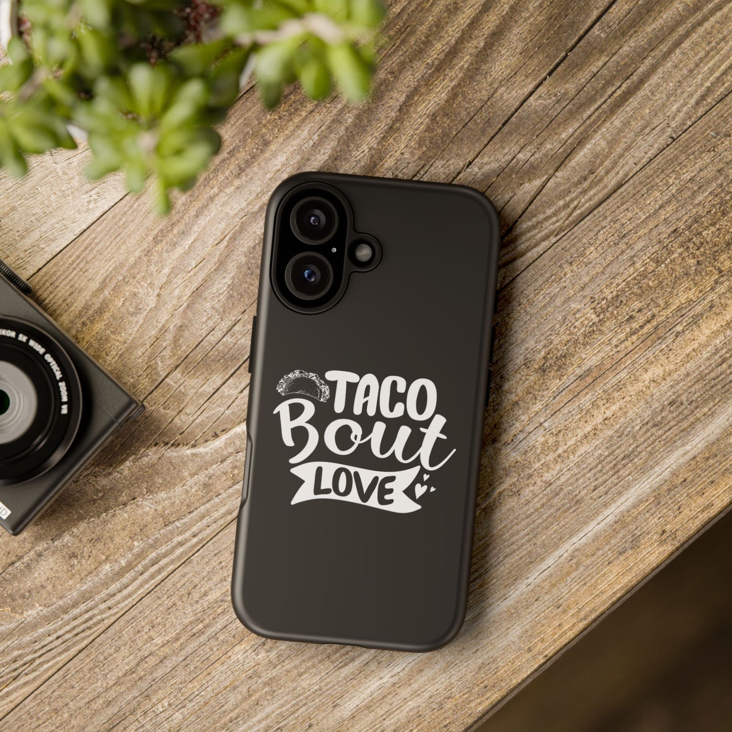 Taco Bout Love phone case | iPhone protective case, food pun design